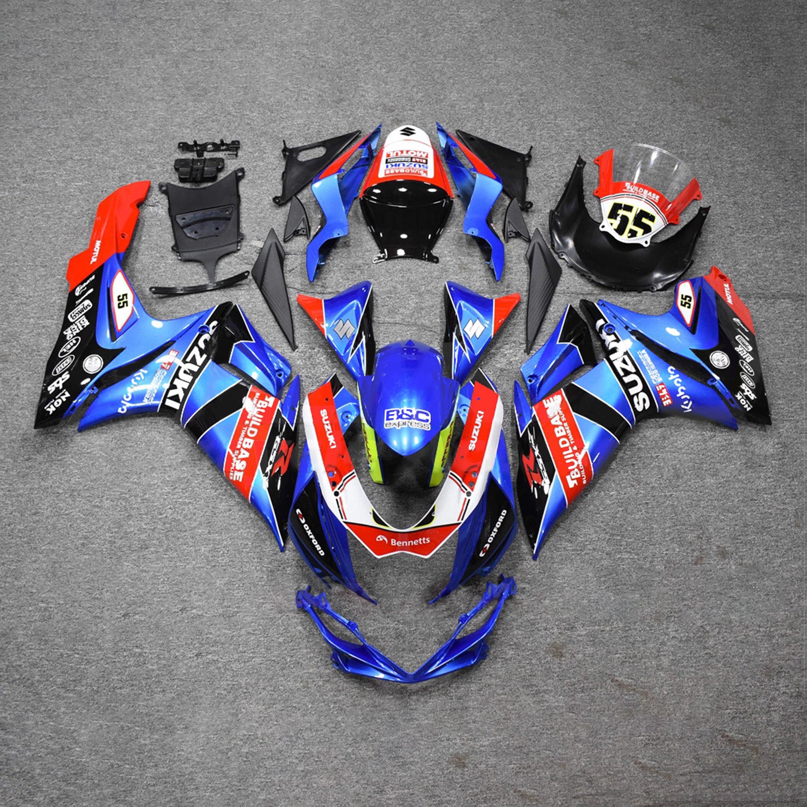 Injection Fairing Kit Bodywork Plastic ABS For Suzuki GSXR 600/750 2011-2026 K11