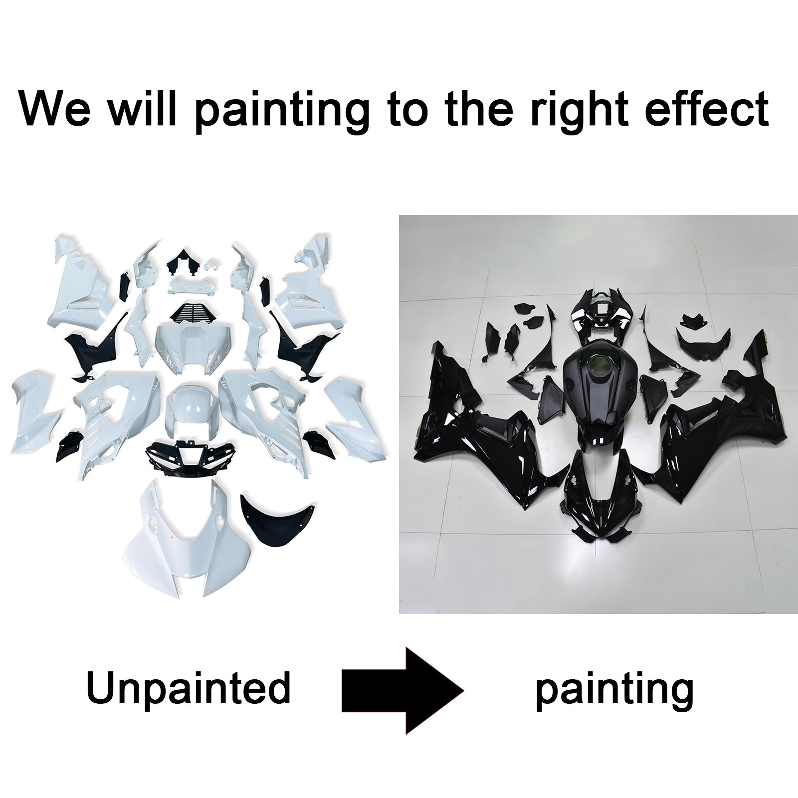 Injectiekuipset carrosserie kunststof ABS voor Honda CBR1000RR-R 2020-2023