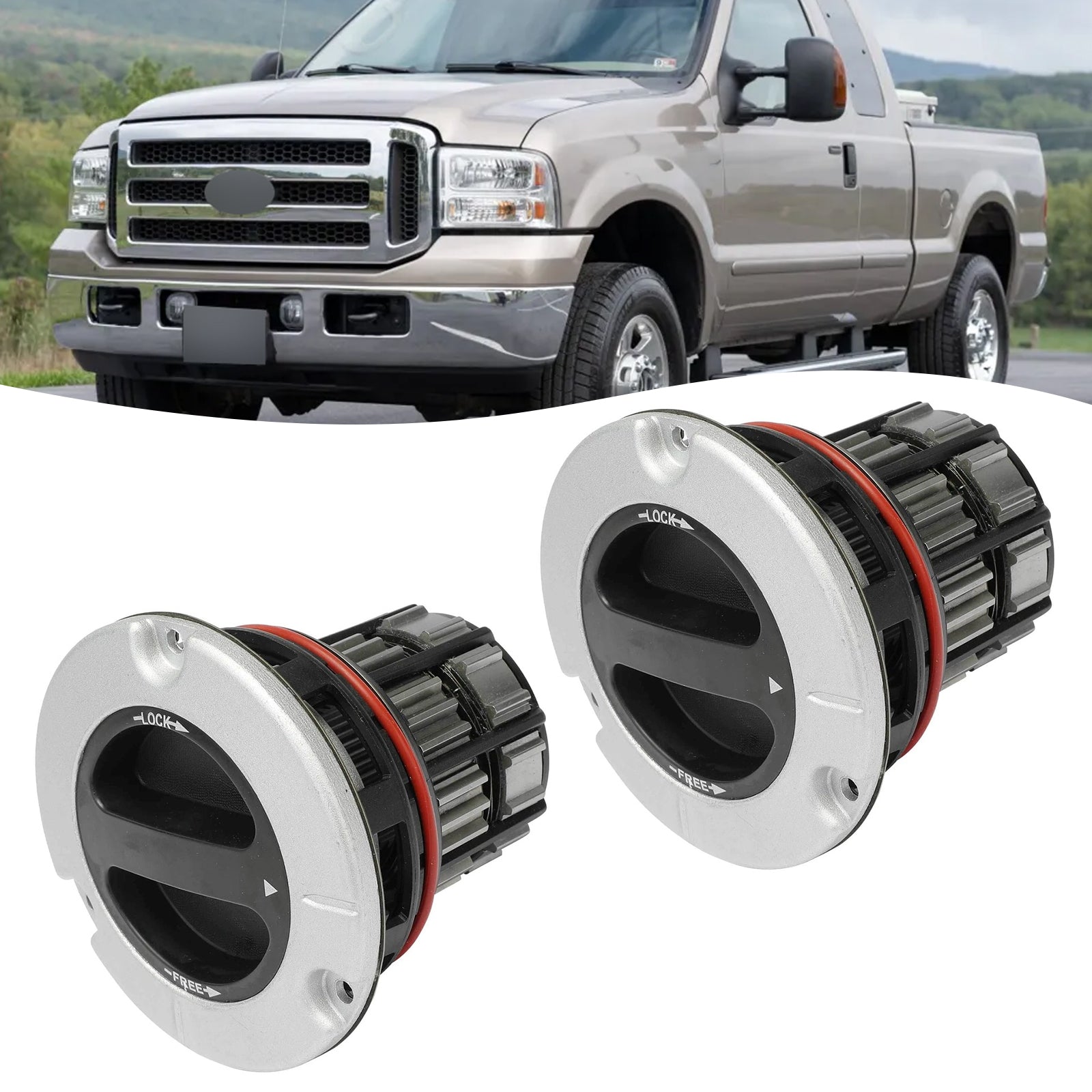 2Pcs Front Manual Lock Hub Link For Ford F250 F350 F450 F550 2005-2023