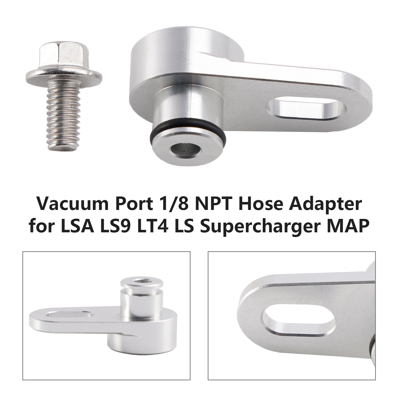 Porta de vácuo 1/8 Adaptador de mangueira NPT para LSA LS9 LT4 LS Mapa de Supercharger