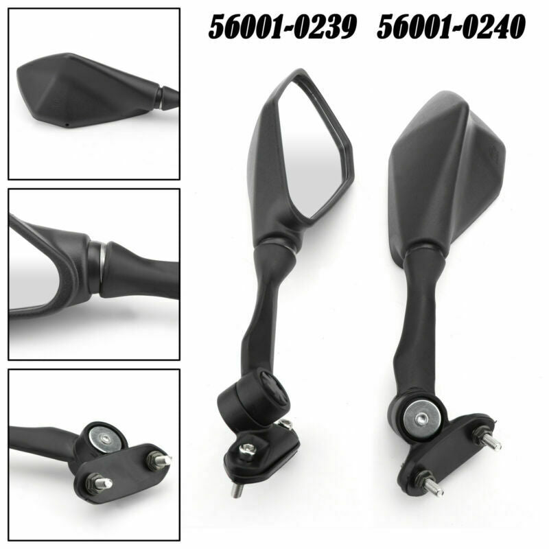 Pár Zadný pohľad na bočné závodné zrkadlá pre Kawasaki EX250 EX300 ZX636 56001-0239