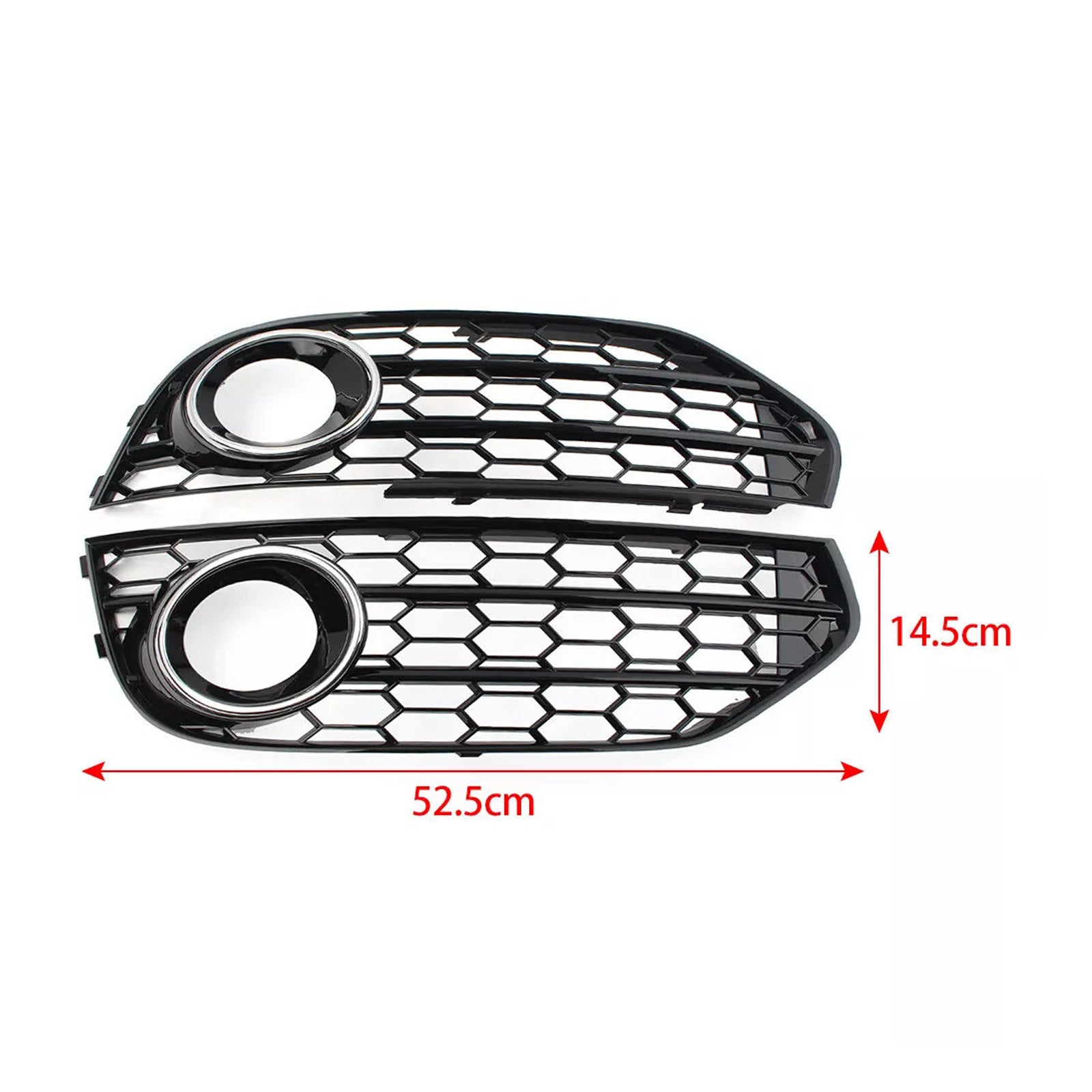 2010-2015 Audi A4 Allroad B8 voorbumper honingraat mistgrilleafdekking zwart