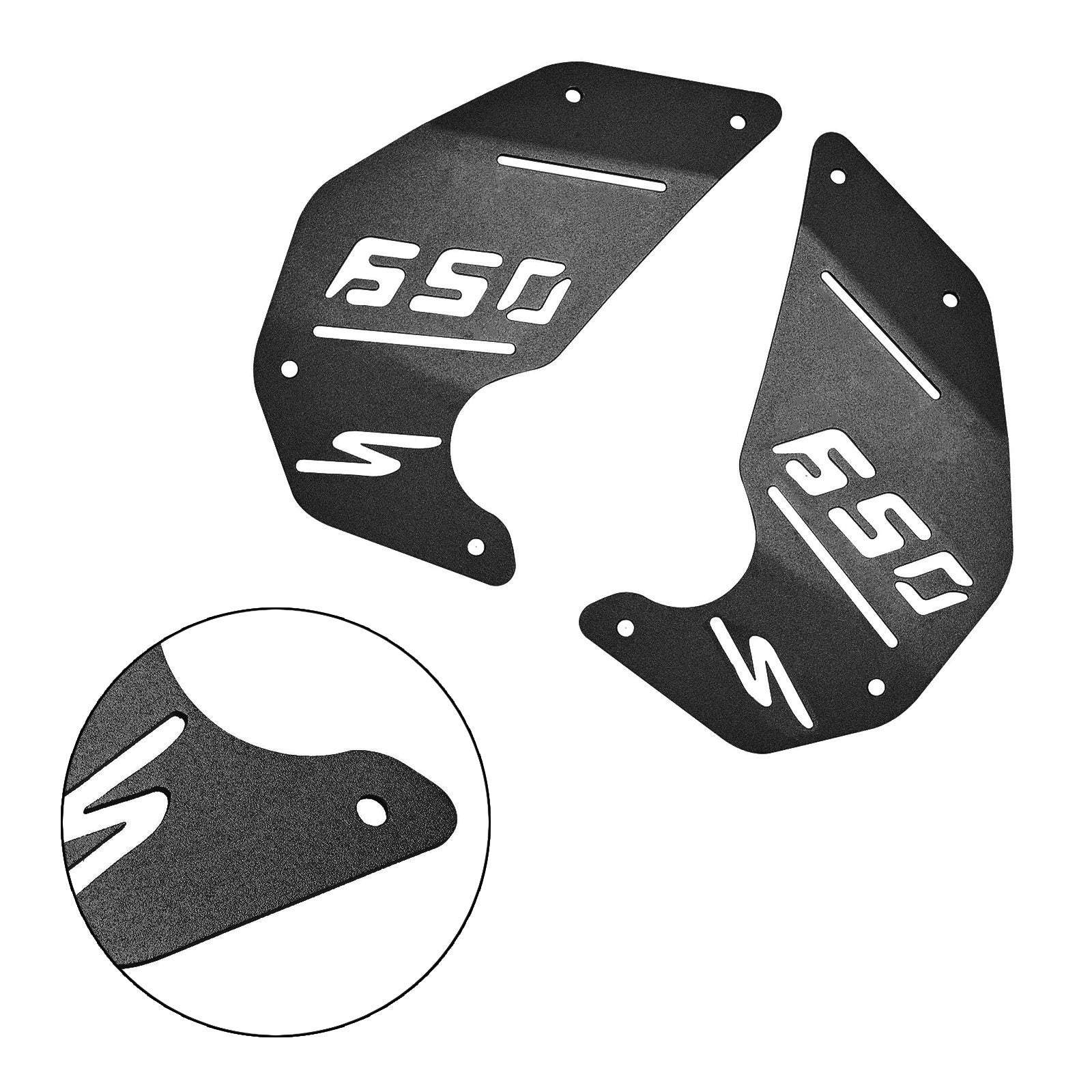 CNC-motorens sidopanel täckplatta svart för Kawasaki Vulcan S EN650 VN650 15-22
