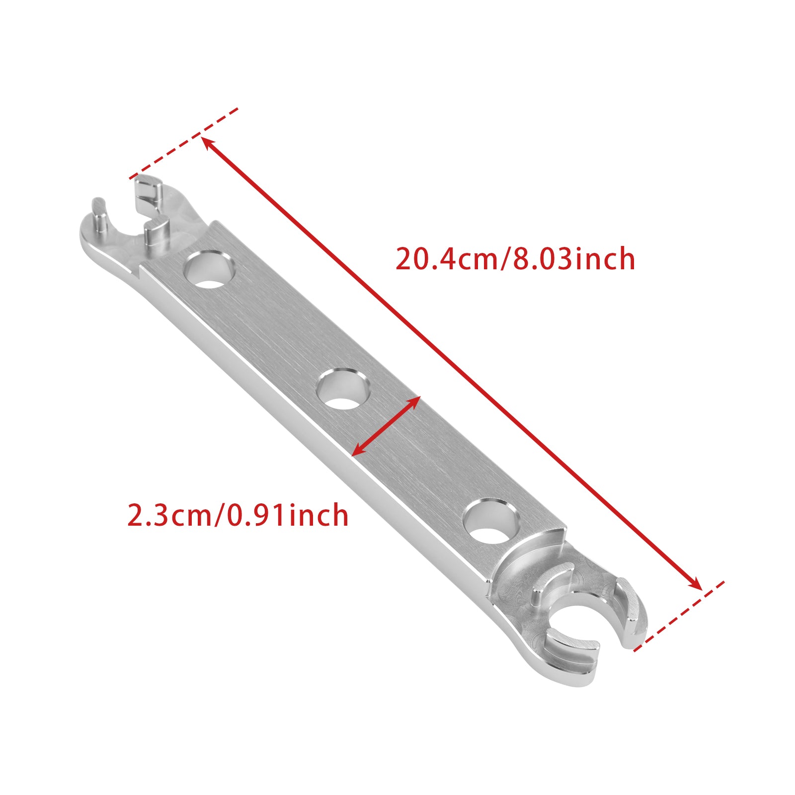 Verwijderingssleutel van aluminium onderdop. Gereedschap gebruikt voor het opnieuw opbouwen van de DVO Saphire/Onyx-vork