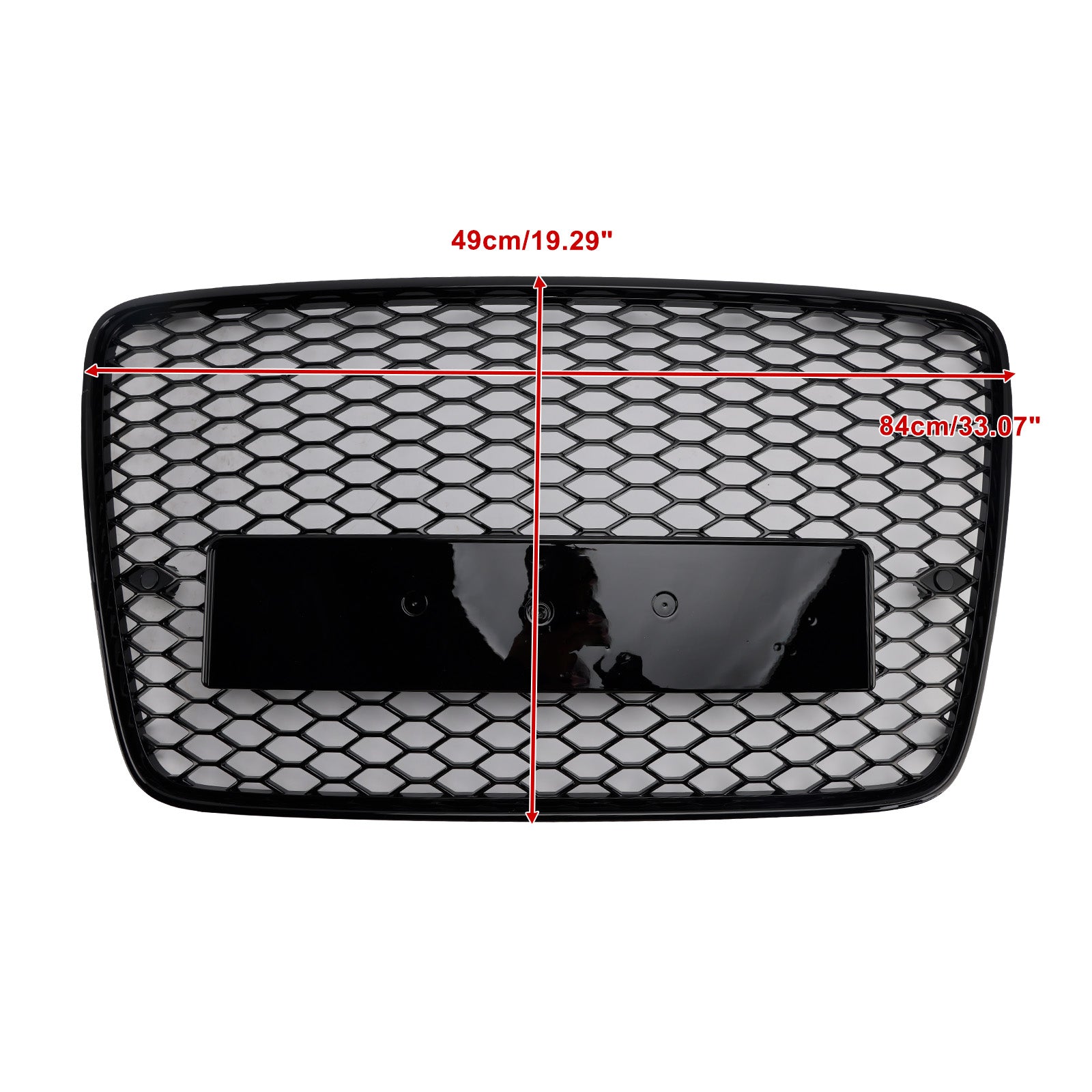 Front Bumper Radiator Vent Mesh Grille Grill For 2005-2015 Audi Q7 SQ7 Gloss Black