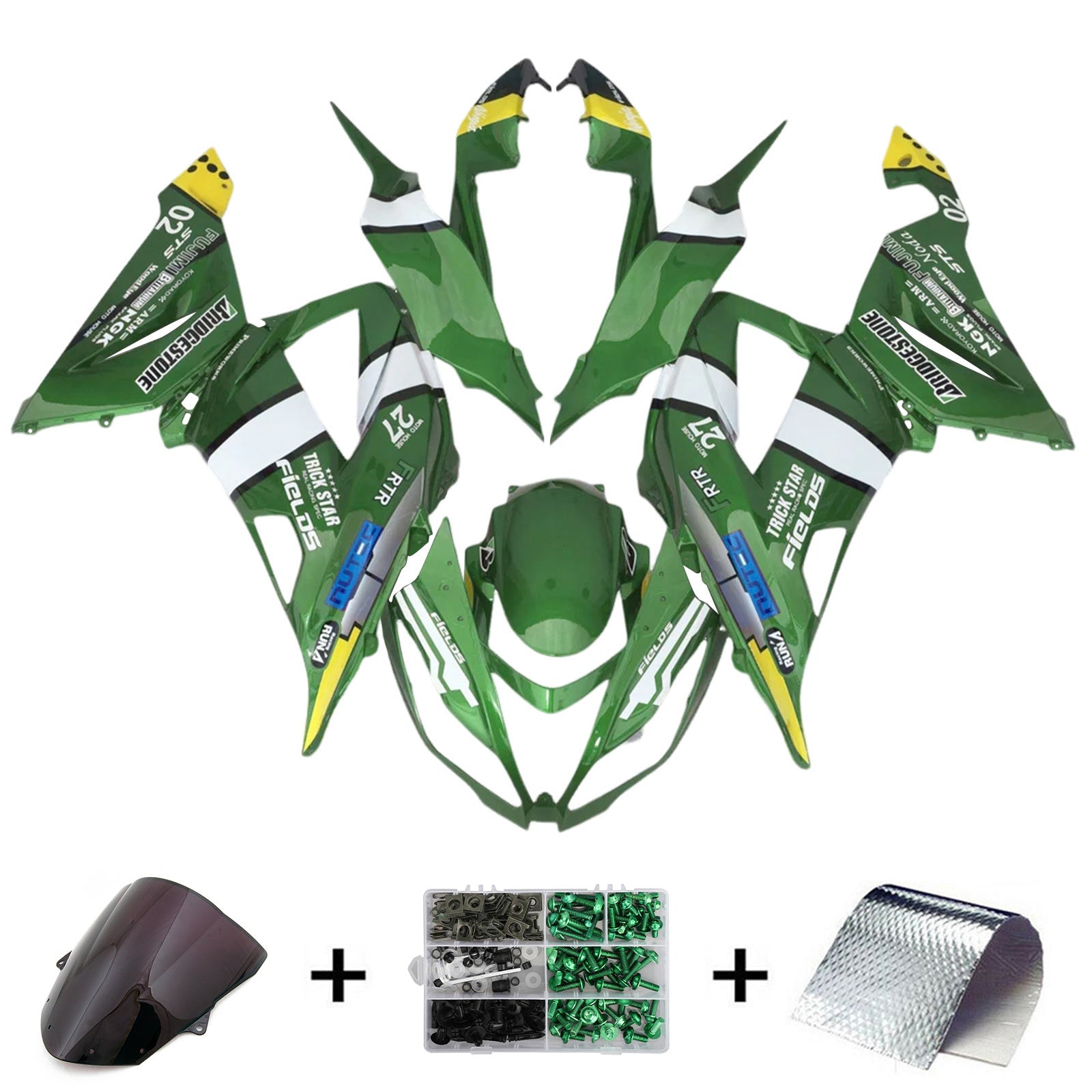 2013-2018 KAWASAKI ZX6R 636 Injektionsmässa Kit Bodywork Plastic ABS