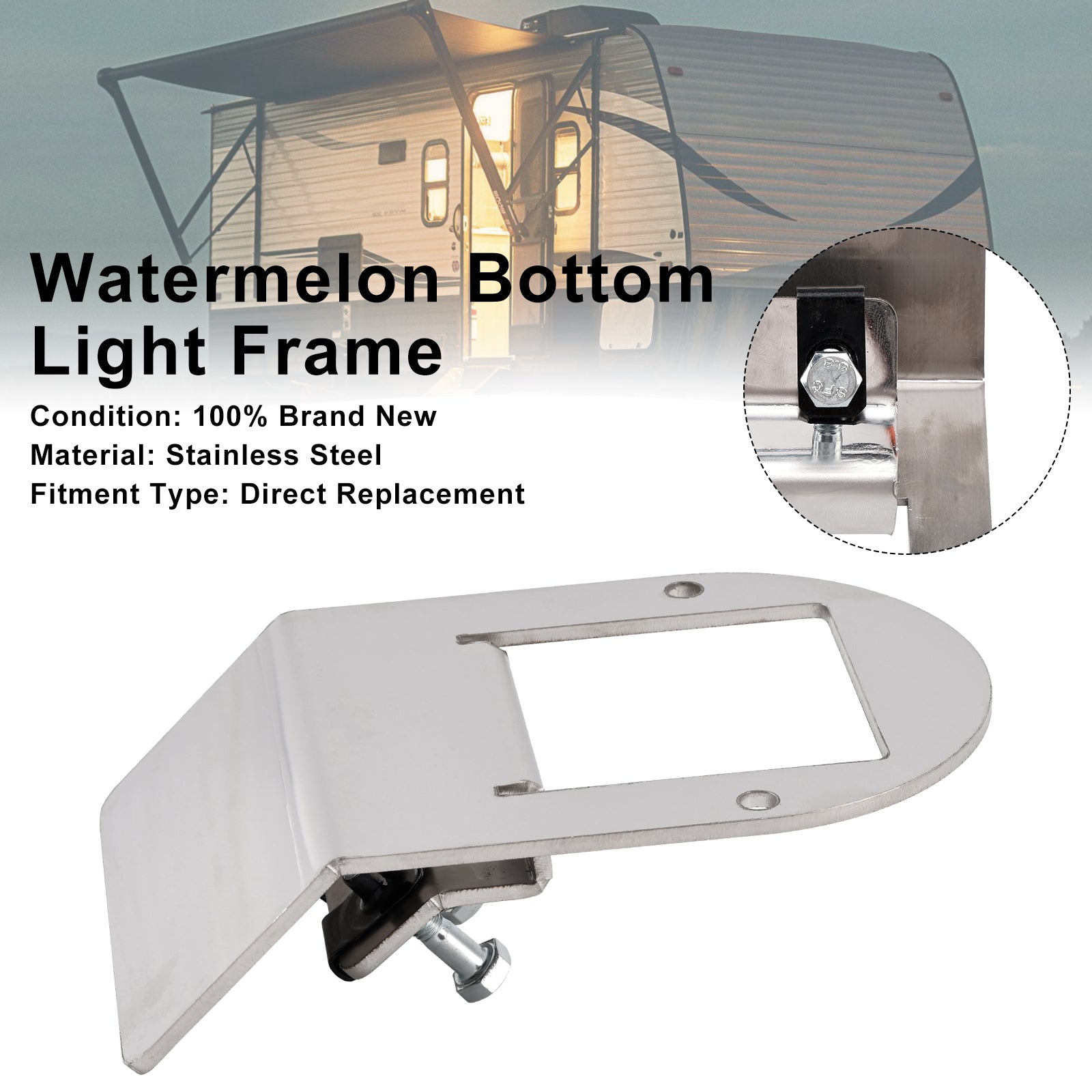 Universele Truck RV Trailer Watermeloen Licht Watermeloen Onder Glow Frame Beugel Universele Klem Stijl Mount