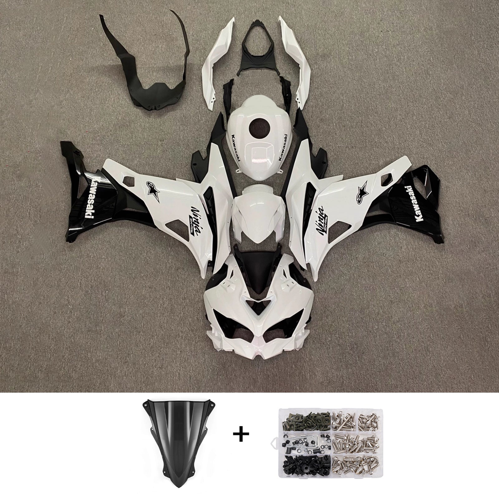 Kit carenatura iniezione adatto per Kawasaki Ninja ZX-25R ZX-4R ZX-4RR 2019-2025