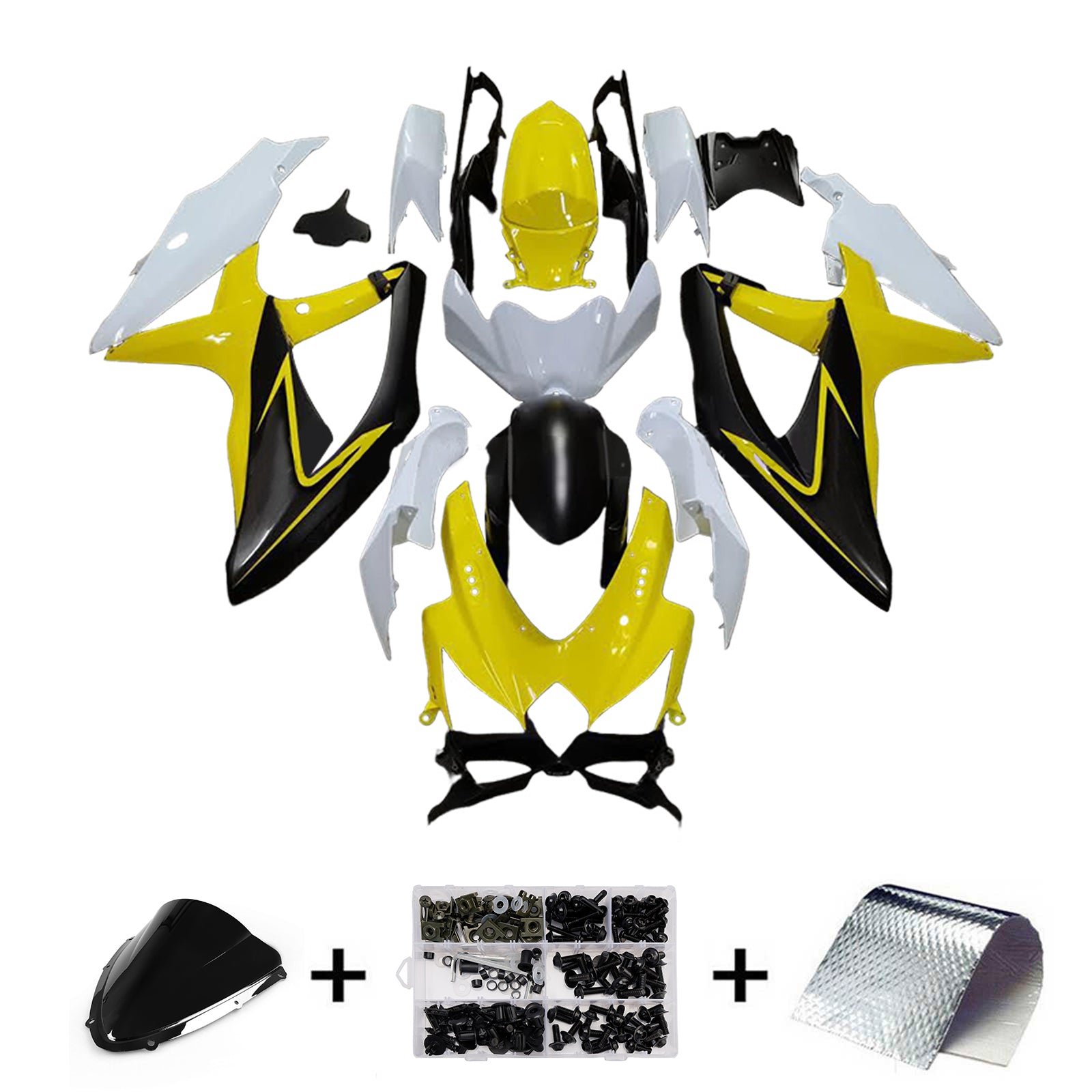 Kit de carenagem injeção Absos de plástico para Suzuki GSXR 600/750 2008-2010 K8