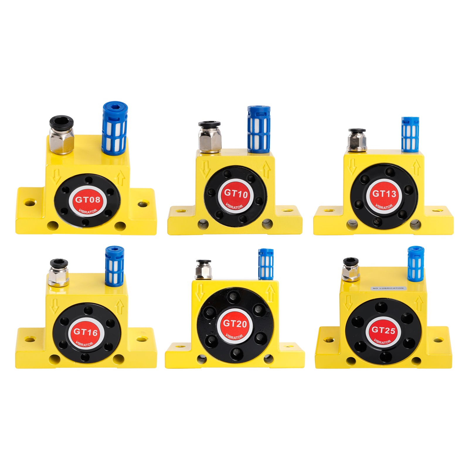 Pneumatische turbinevibrators GT8/10/13/16/20/25 Stille gouden industriële vibrator