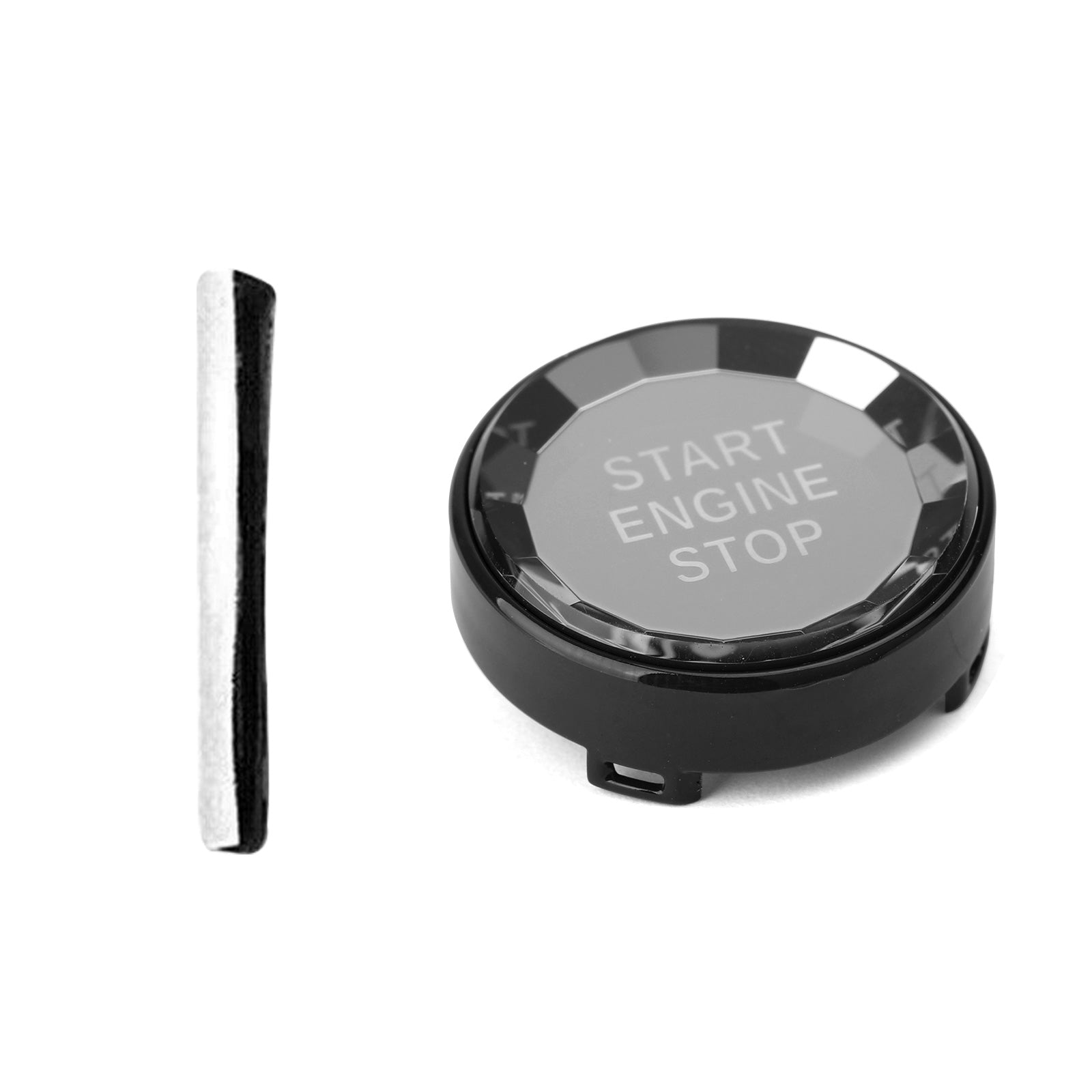 Zwart start-stop-motorknopkristal voor BMW E-chassis E90 E92 E93 E64 E46