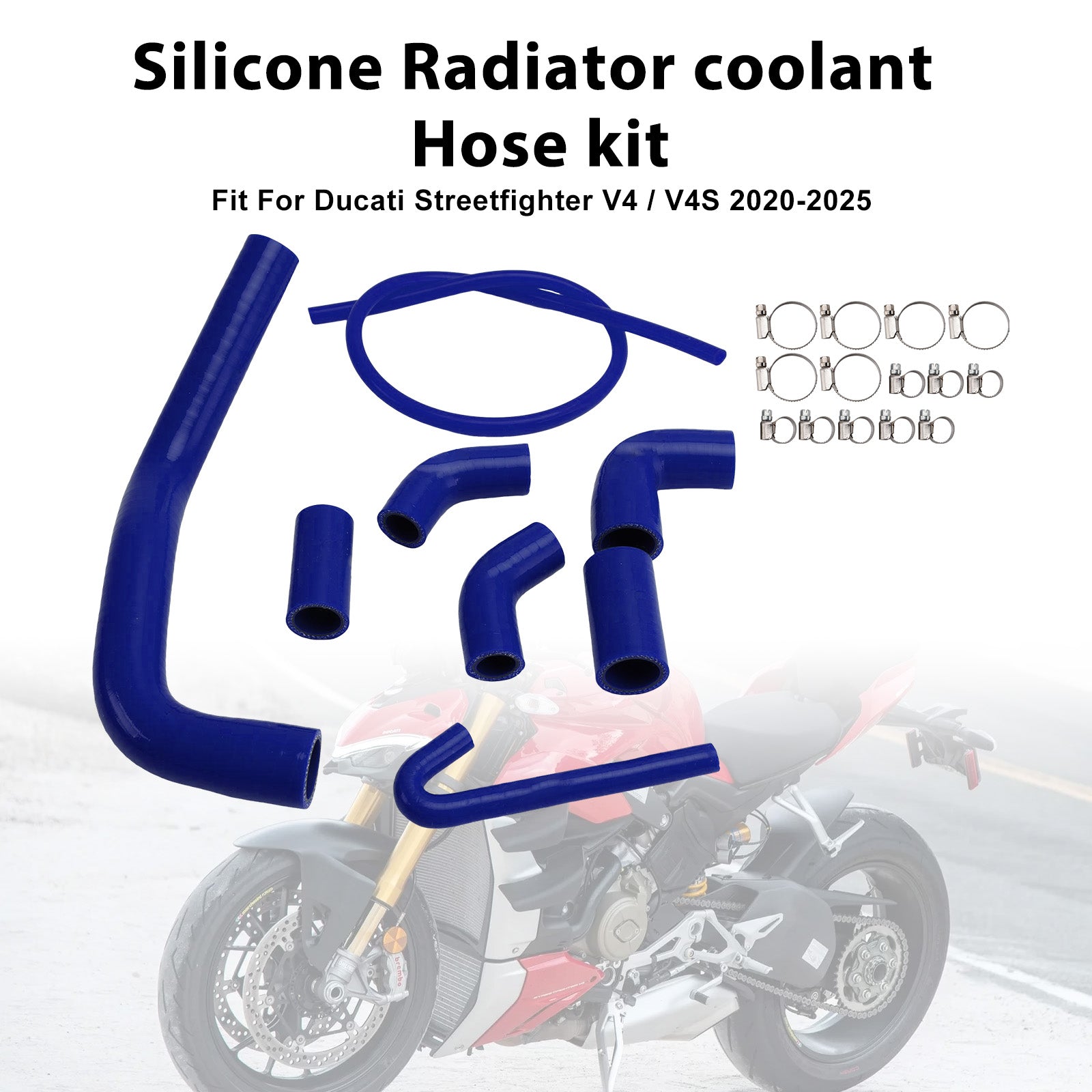 2020-2025 Ducati Streetfighter V4 V4S Silicone Radiator coolant Hose