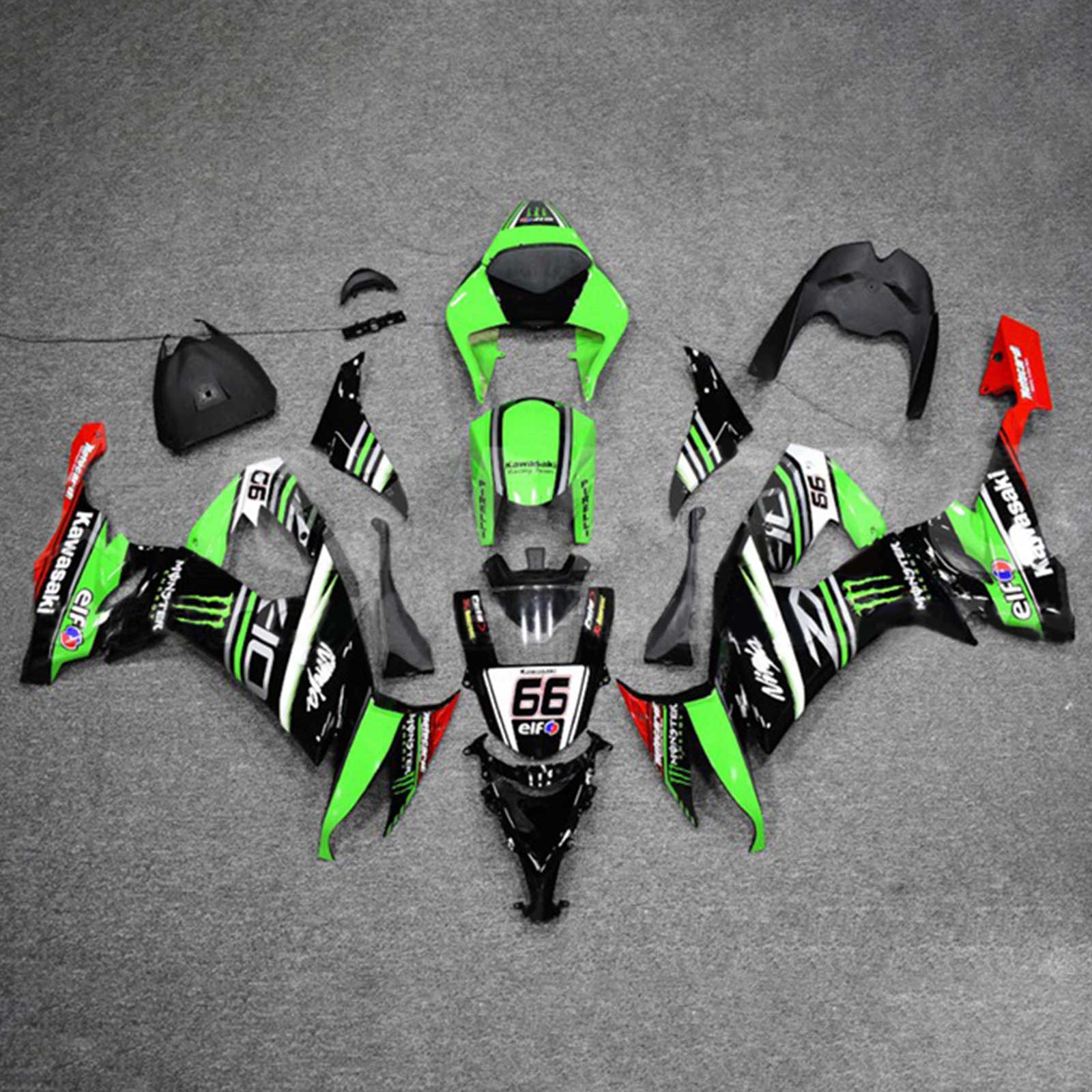 2008-2010 Kawasaki ZX10R vstrekovanie kapotážnej súpravy Bodywork plast#142