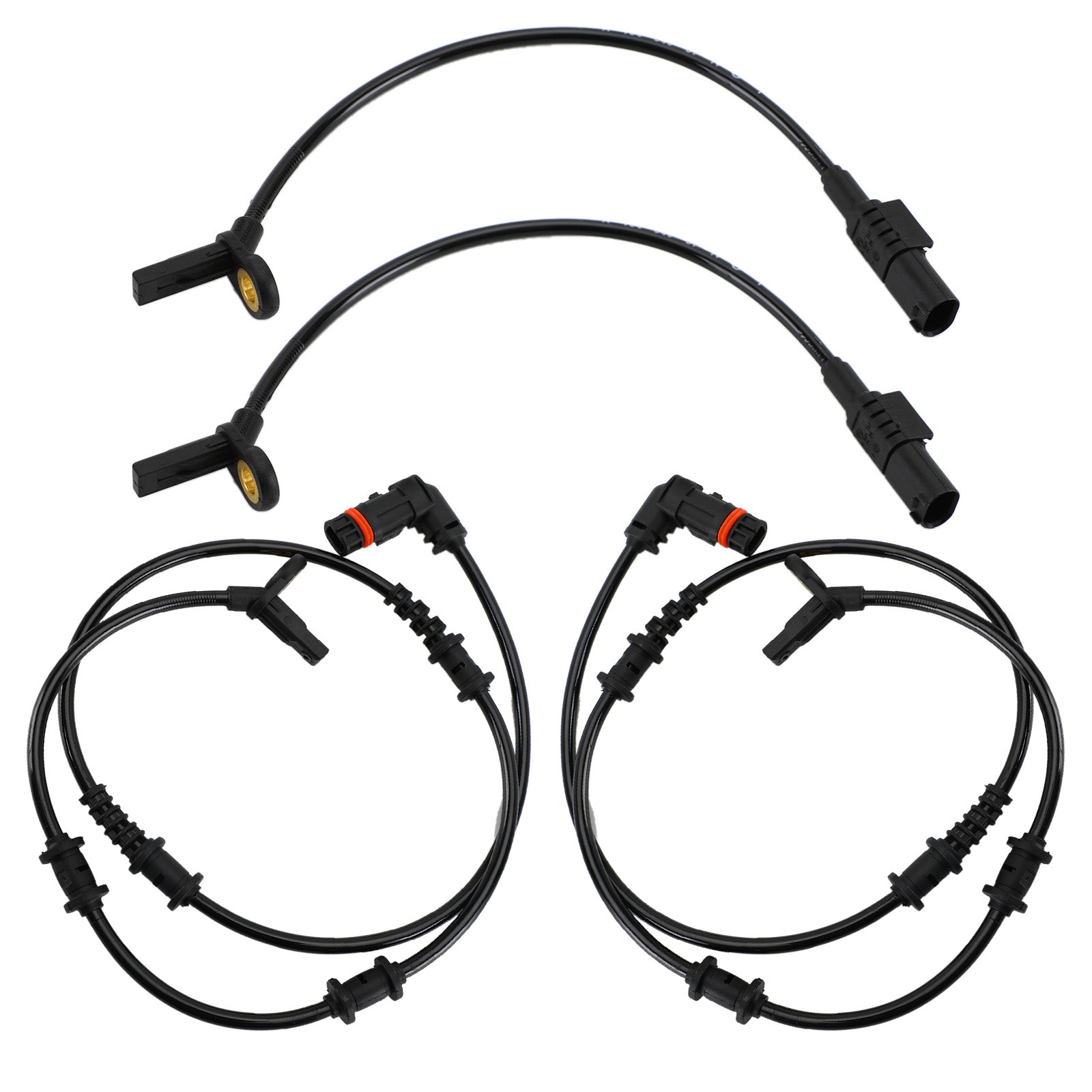 Juego de 4 sensores de velocidad ABS delanteros y traseros para Mercedes-Benz W164 ML350 ML320