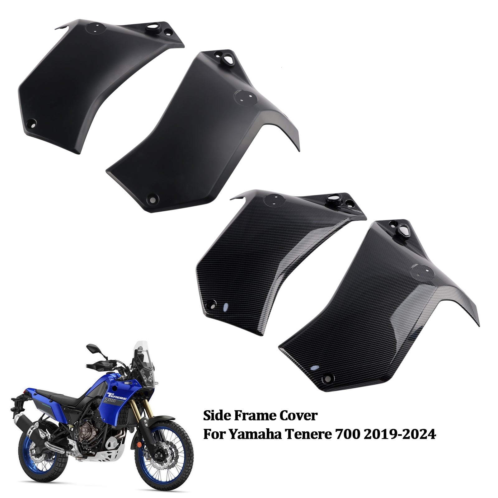 2019-2024 YAMAHA TENERE 700 SIDA RAMPANE PANEL SKOTSER Täckning