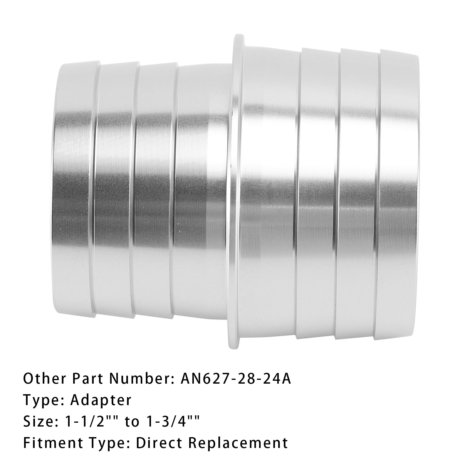 1-1/2" à 1-3/4" Adaptateur de raccord réducteur de réparation pour raccord cannelé de tuyau de 1 pouce