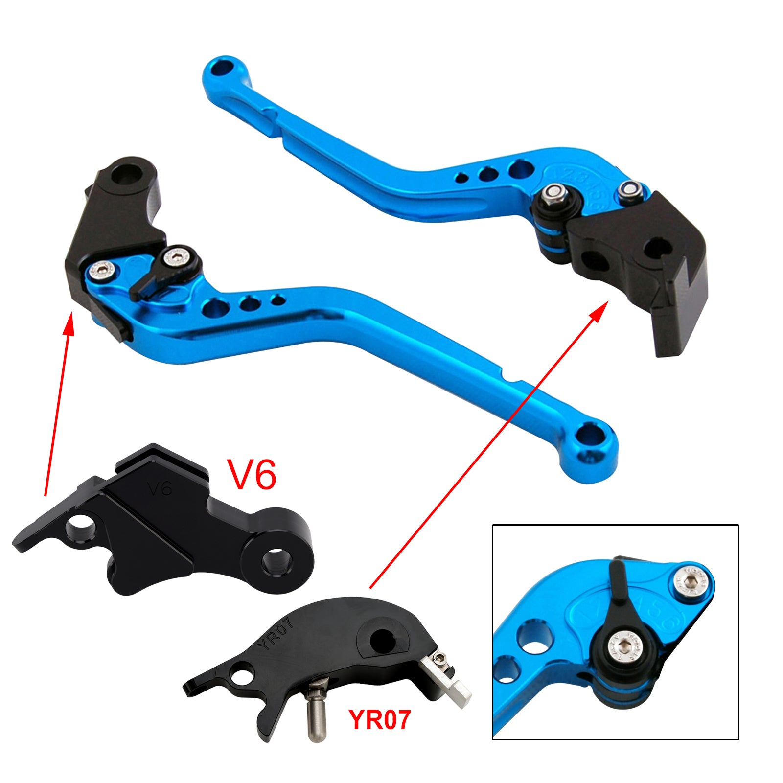 Lång kopplingsbromsspak passar för YAMAHA XSR900 XSR900GP MT-09 MT-09SP 2024-2025