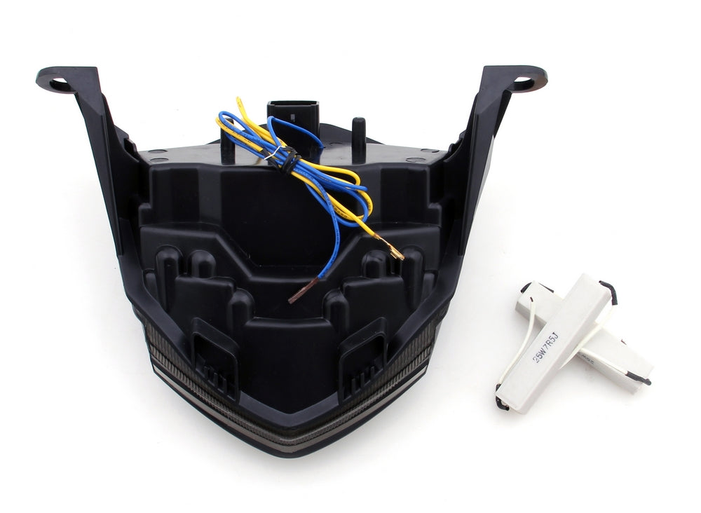 Intermitentes de luz trasera LED integrados para Kawasaki Z750 Z1000 ZX6R ZX10R transparente