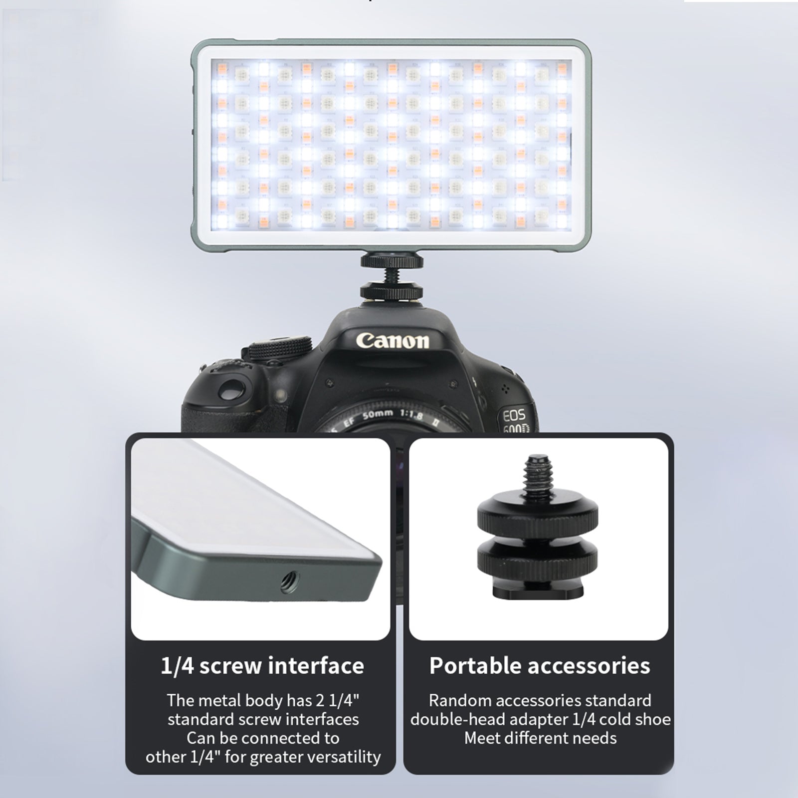 D02 RGB Fill Light Video Camera Mobiltelefon live i full färg LED-fyllningsljus