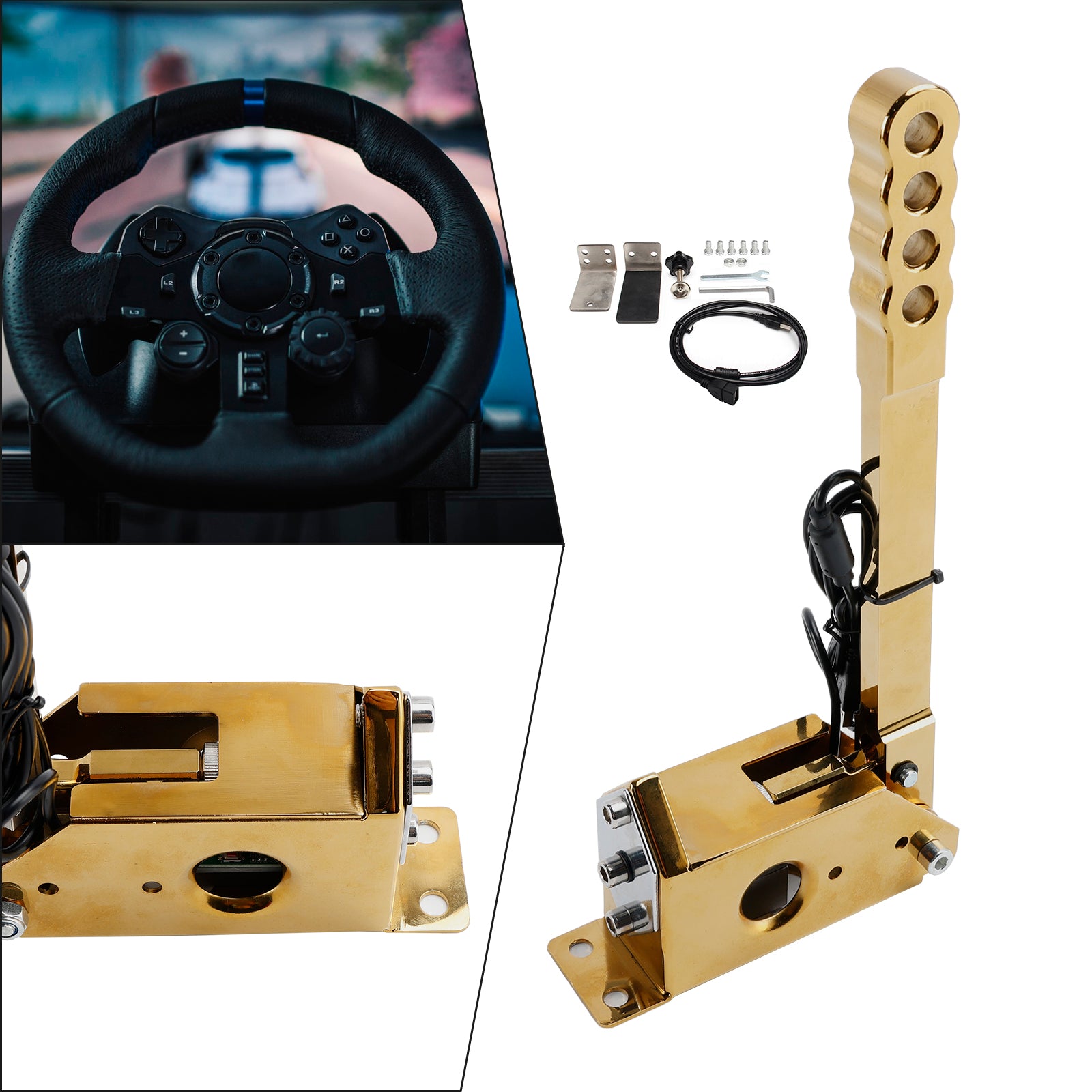 Pre závodné hry G25/G27/G29/T300/T500 pre ASSETTO PC 14BIT SIM USB RANGRAKE BRAKE