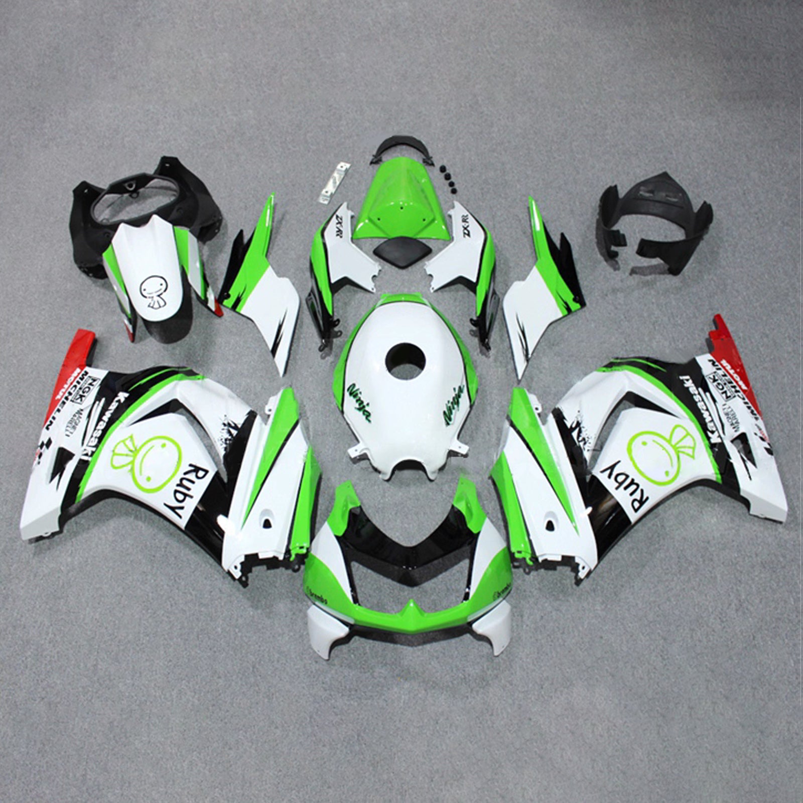 Kit carena iniezione carrozzeria in plastica ABS adatta per Kawasaki EX250 Ninja250R 2008-2012