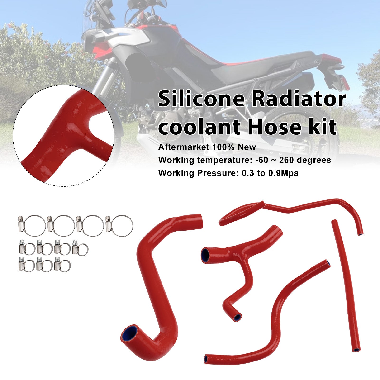 2022-2025 Aprilia Tuareg 660 Silicone Radiator coolant Hose