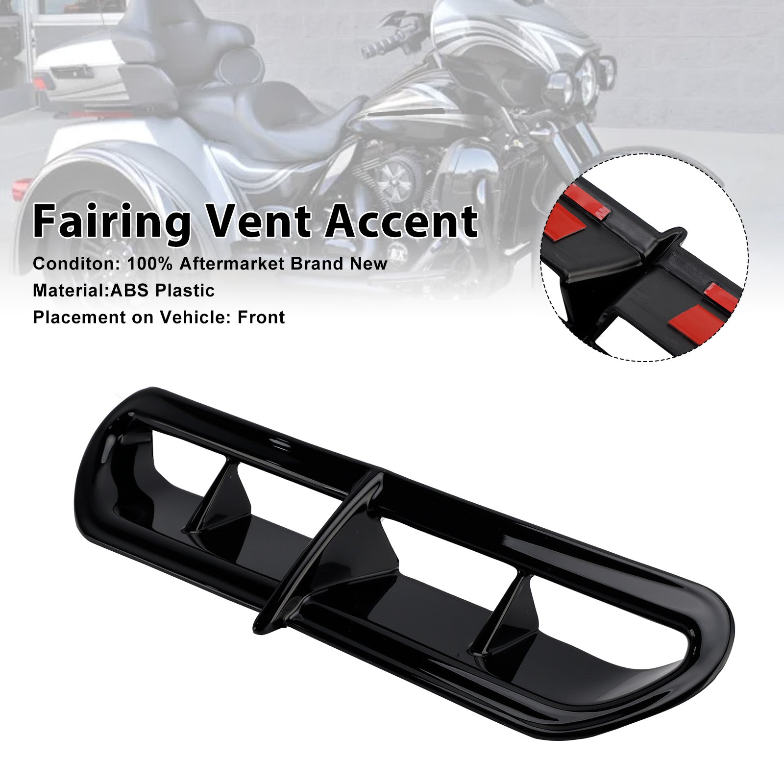 Fairing Vent Accent For Touring Electra Street Trike Glide Ultra 2014-2022