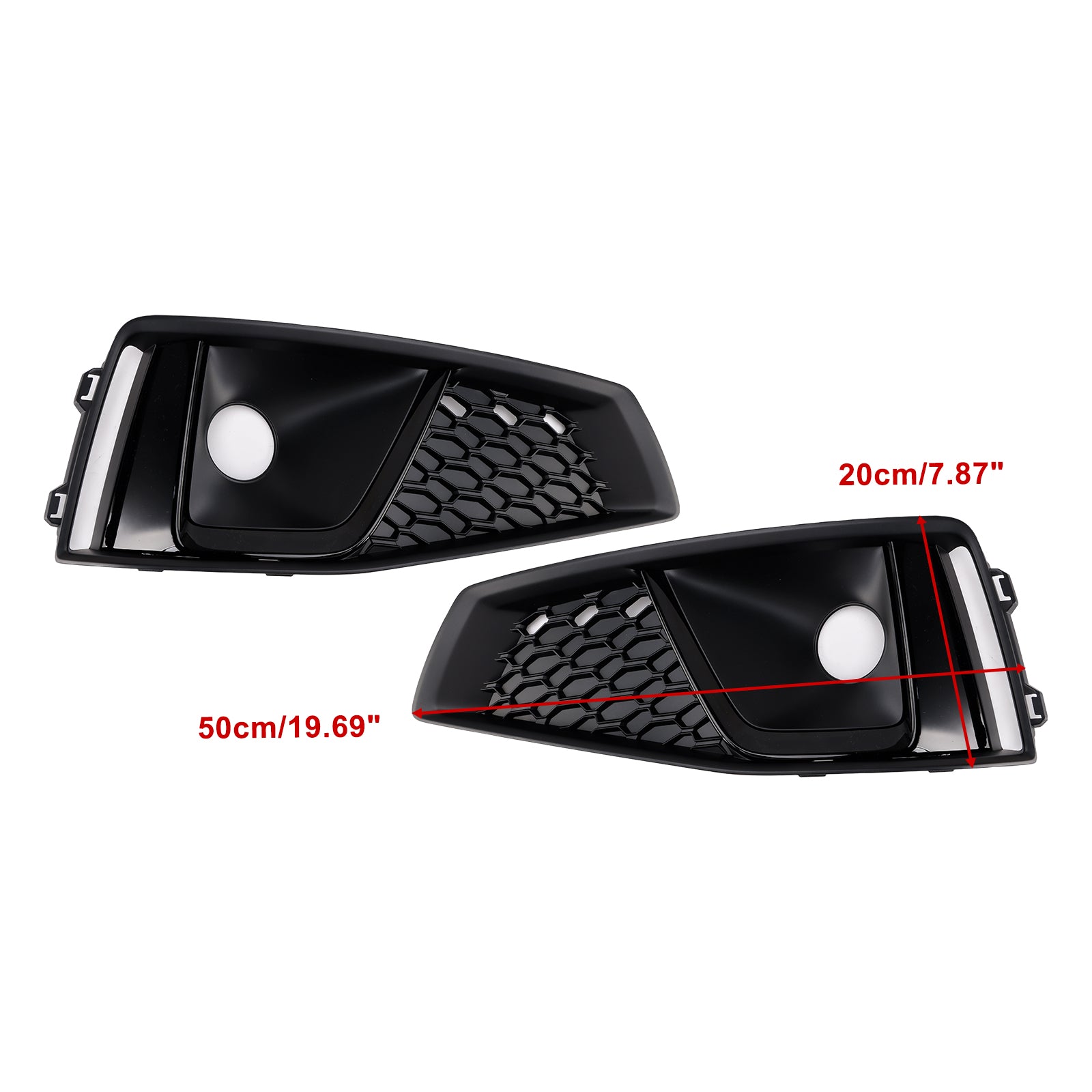 2018-2020 Audi A4 B9 S4 S4 Black Fog Fog Light Grille Trim Cover