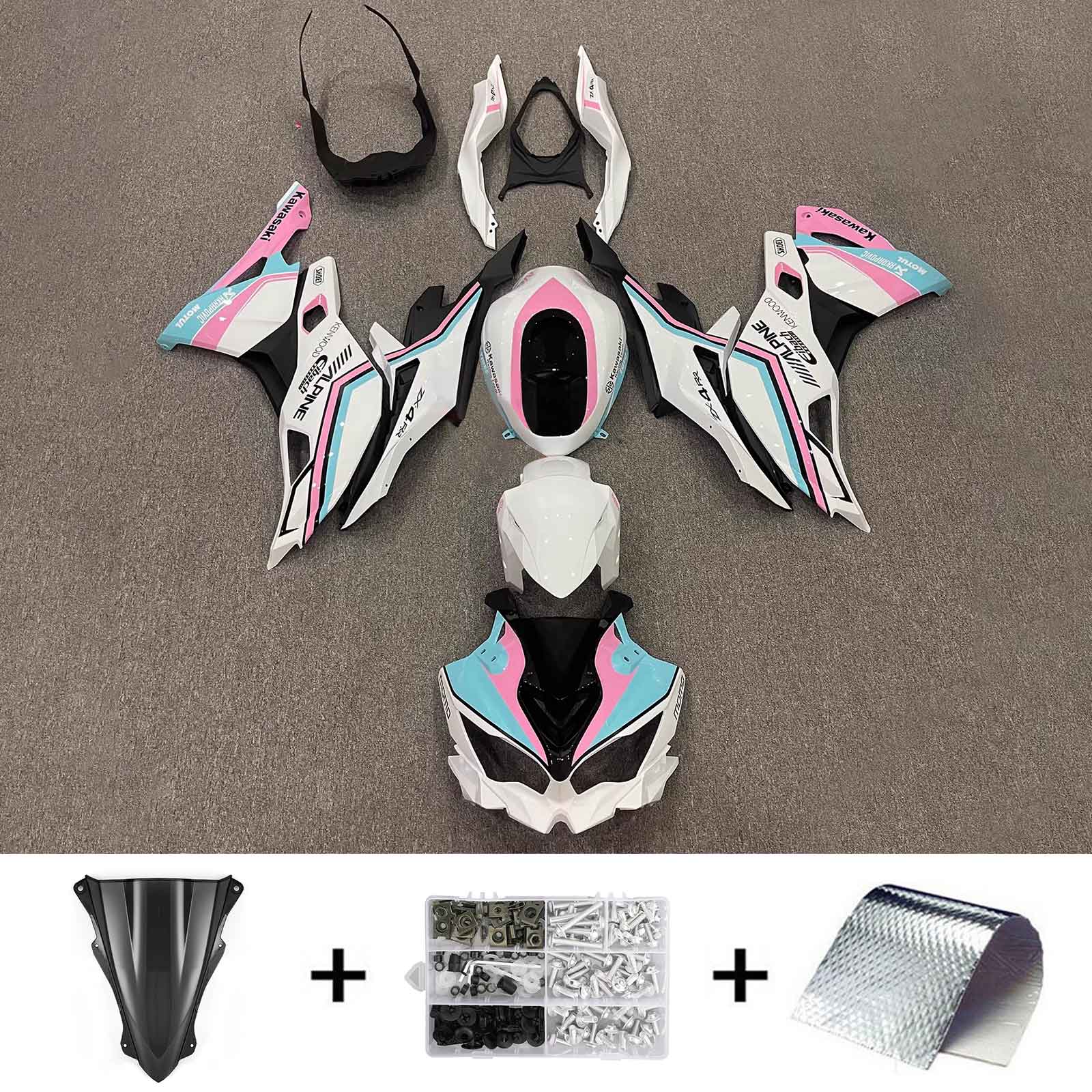 2019-2025 Kawasaki Ninja ZX-25R Amotopart Injection Fairing Kit Bodywork ABS #104