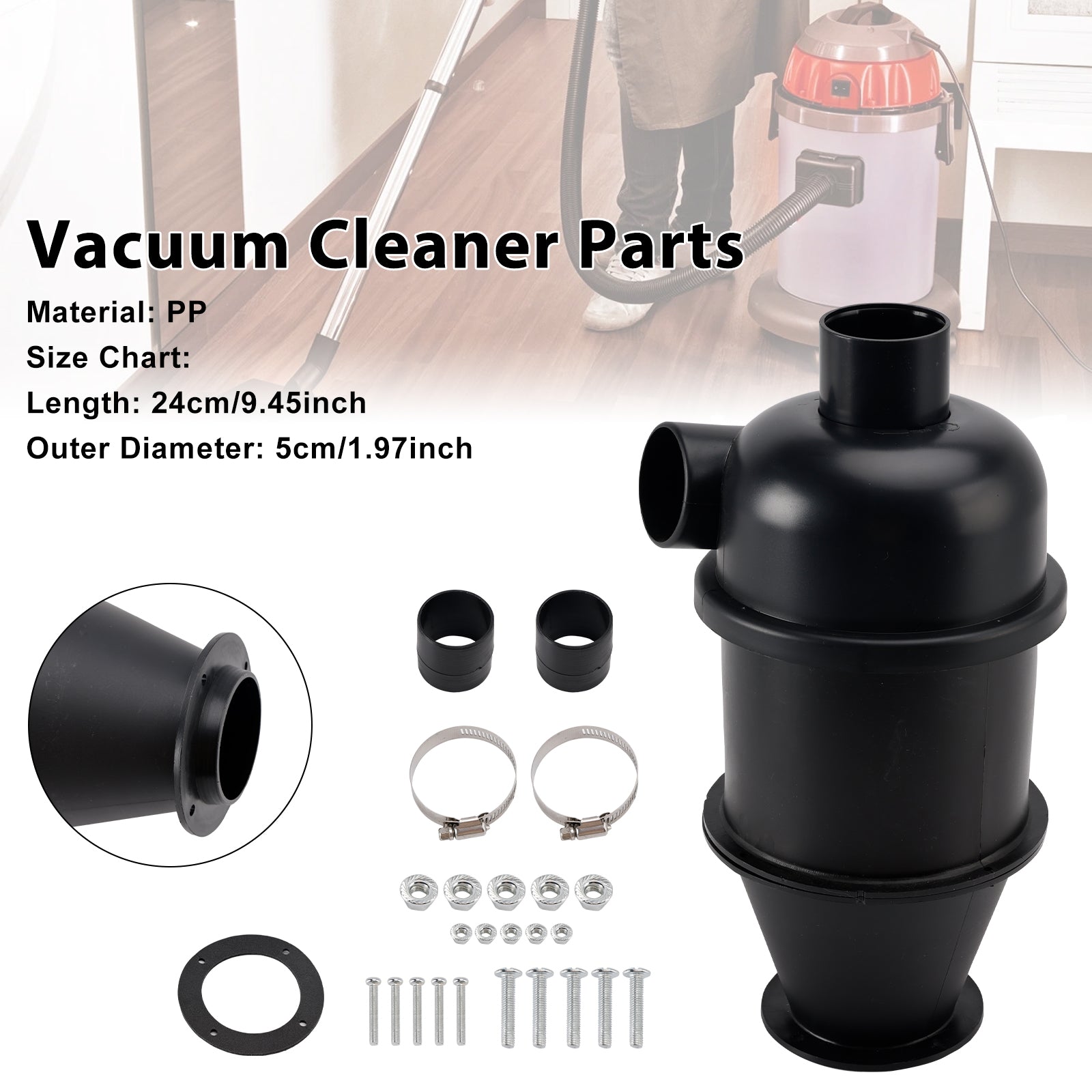 Sépréteur de poussière de poussière de filtre à cyclone pour le sable de bricolage du bois