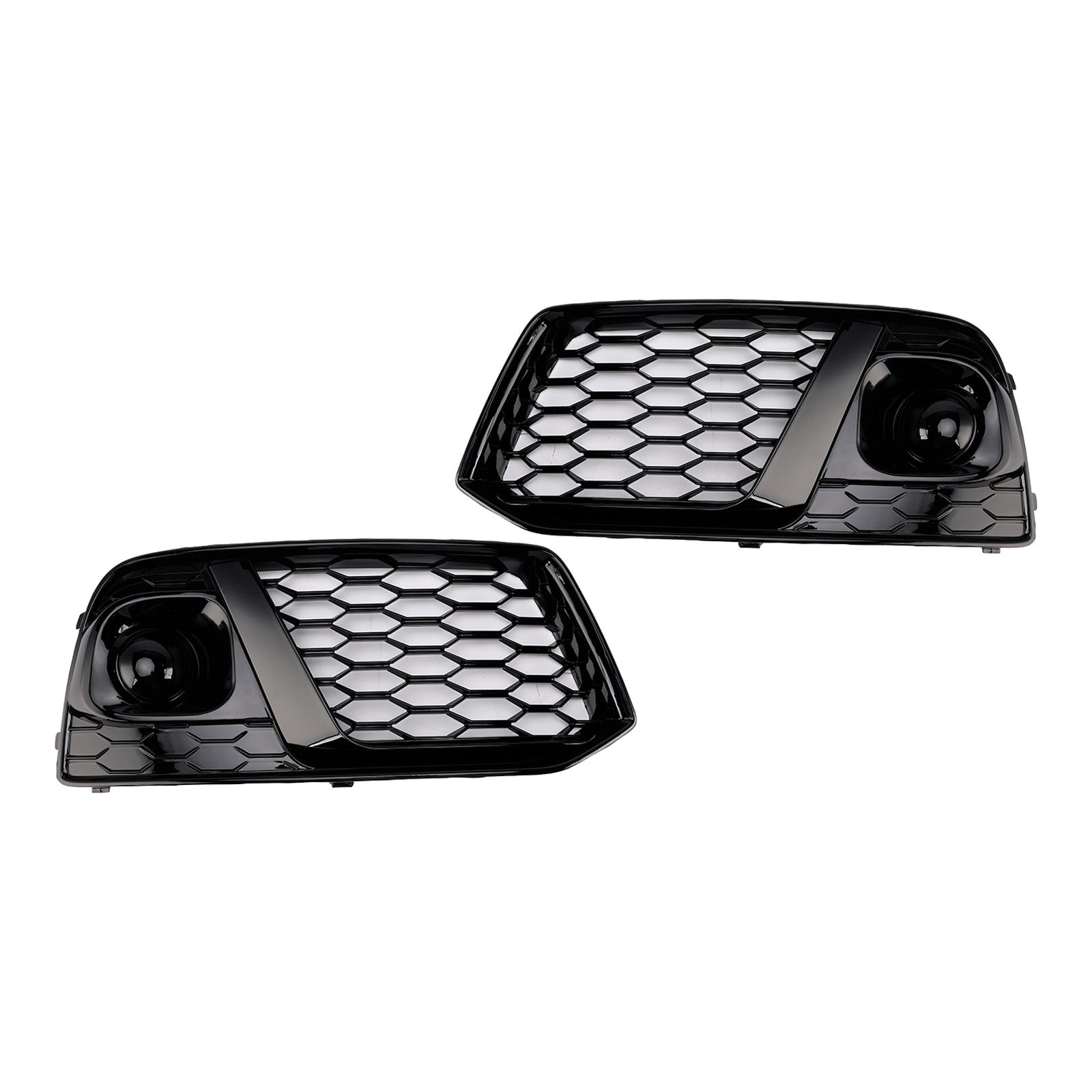 2018 2019 Audi Q5 SQ5 Black Front Honeycomb Fog Lamp Grille Grill Cover