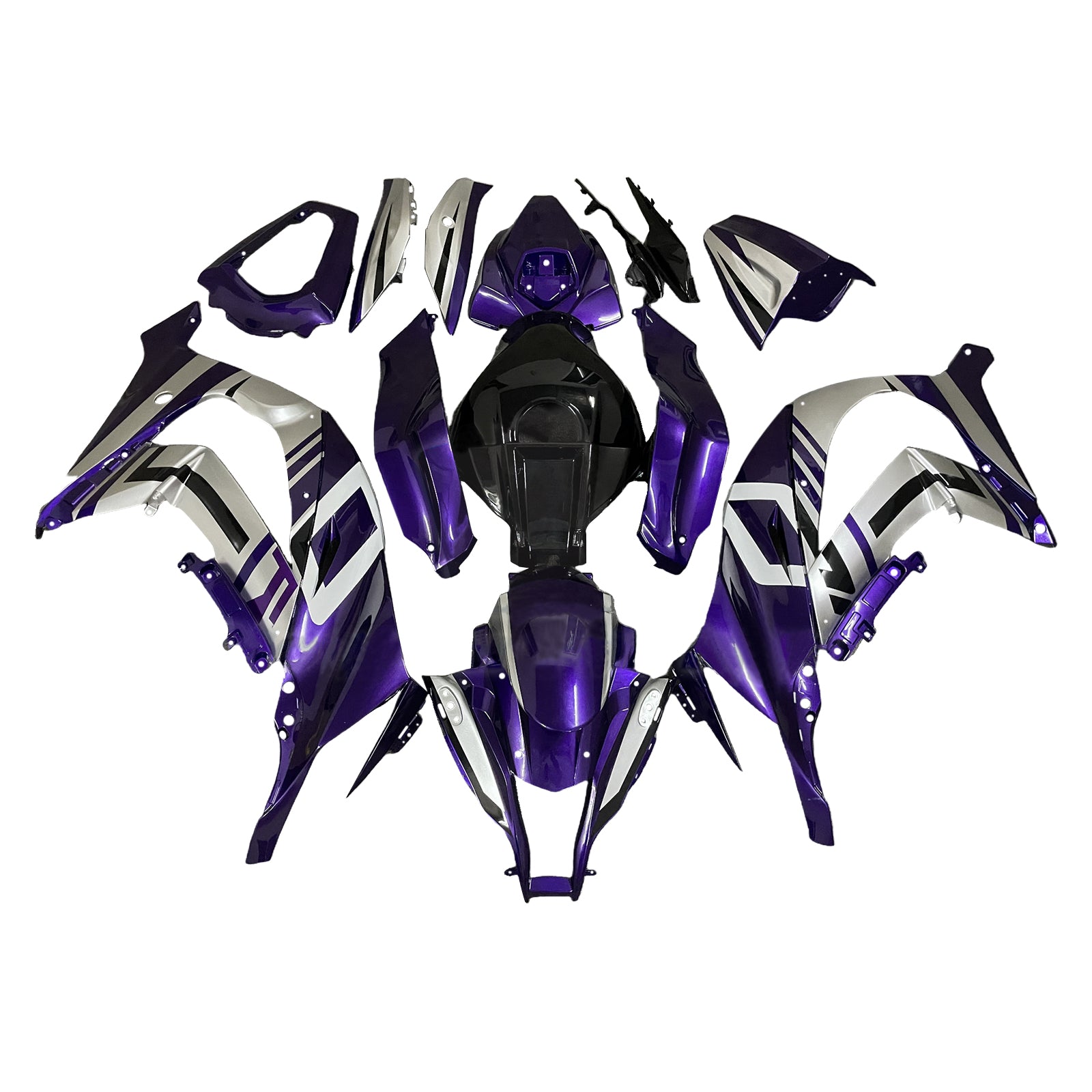 Injeksjon Fairing Kit karosseri plast ABS Fit for Kawasaki ZX10R 2011-2015