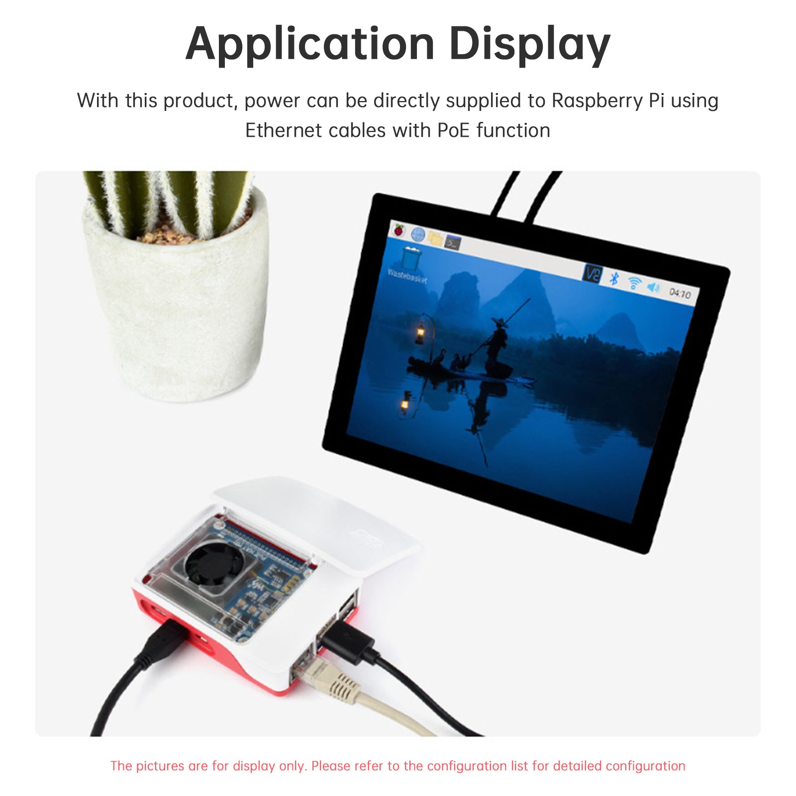 Raspberry Pi 5 Conselho de Expansão Ethernet Módulo de fonte de alimentação POE 802.3af/at