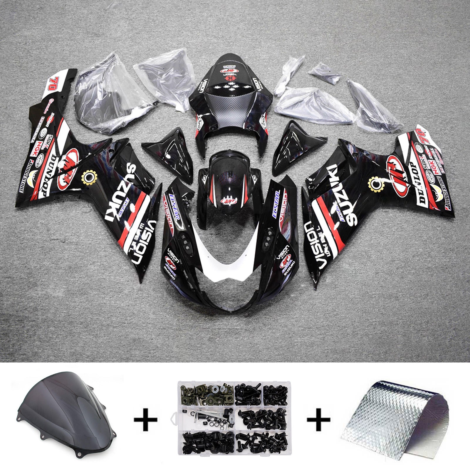 Injection Fairing Kit Bodywork Plastic ABS For Suzuki GSXR 600/750 2011-2026 K11