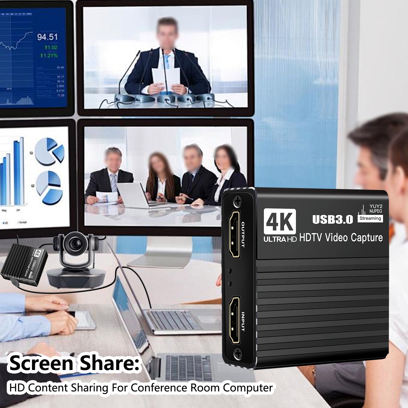 USB 3.0 video-opnamekaart HDMI 4K opnamebox Game Live-uitzending microfoon