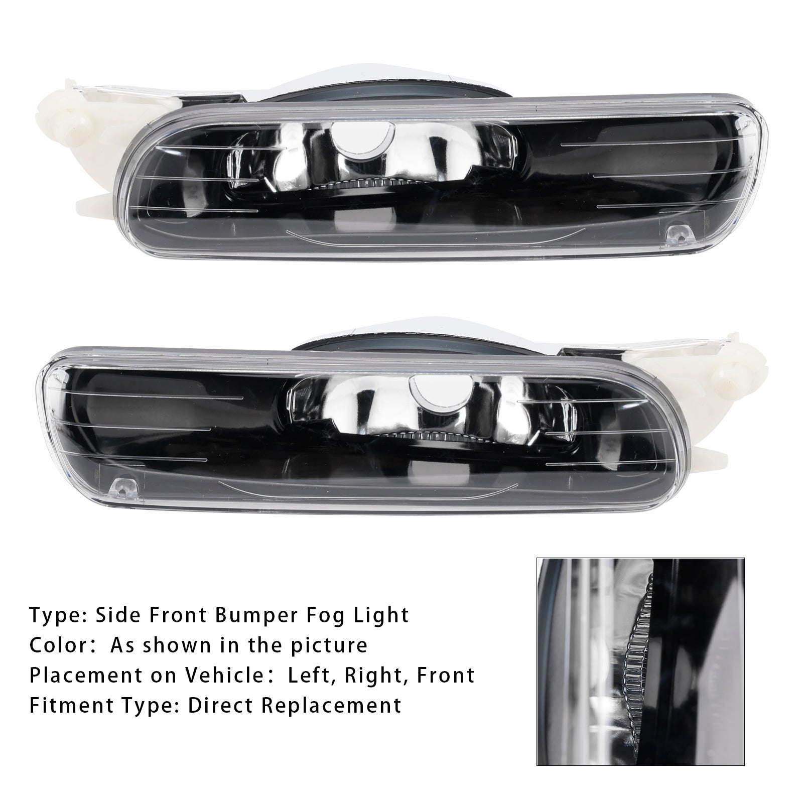 Paar voorbumper mistlamp zonder lampen voor E46 323i 325i 1998-2001 (Pre-LCI)