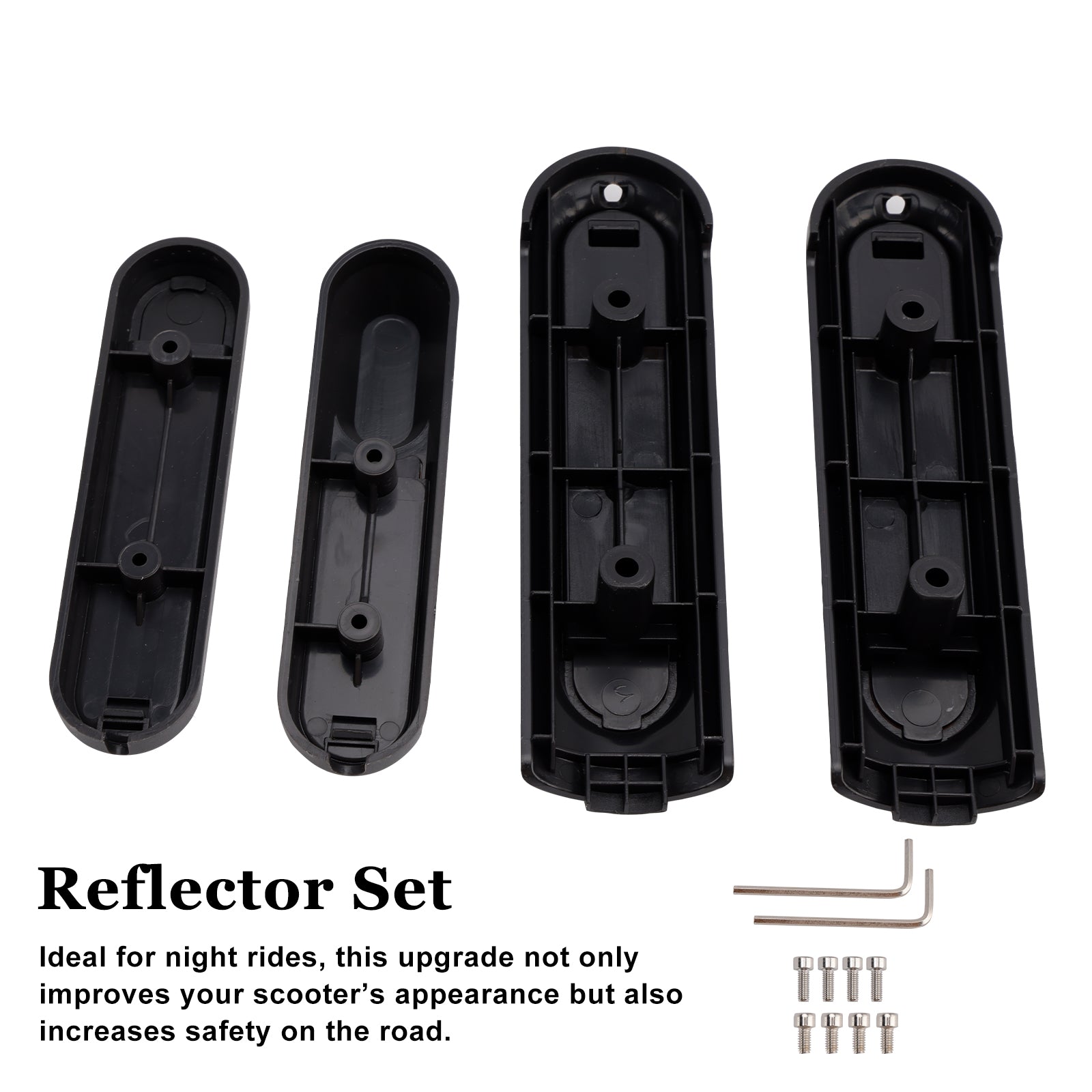 Conjunto de 4 tampas laterais de scooter com refletor traseiro para Xiaomi 4 Pro (1ª geração)