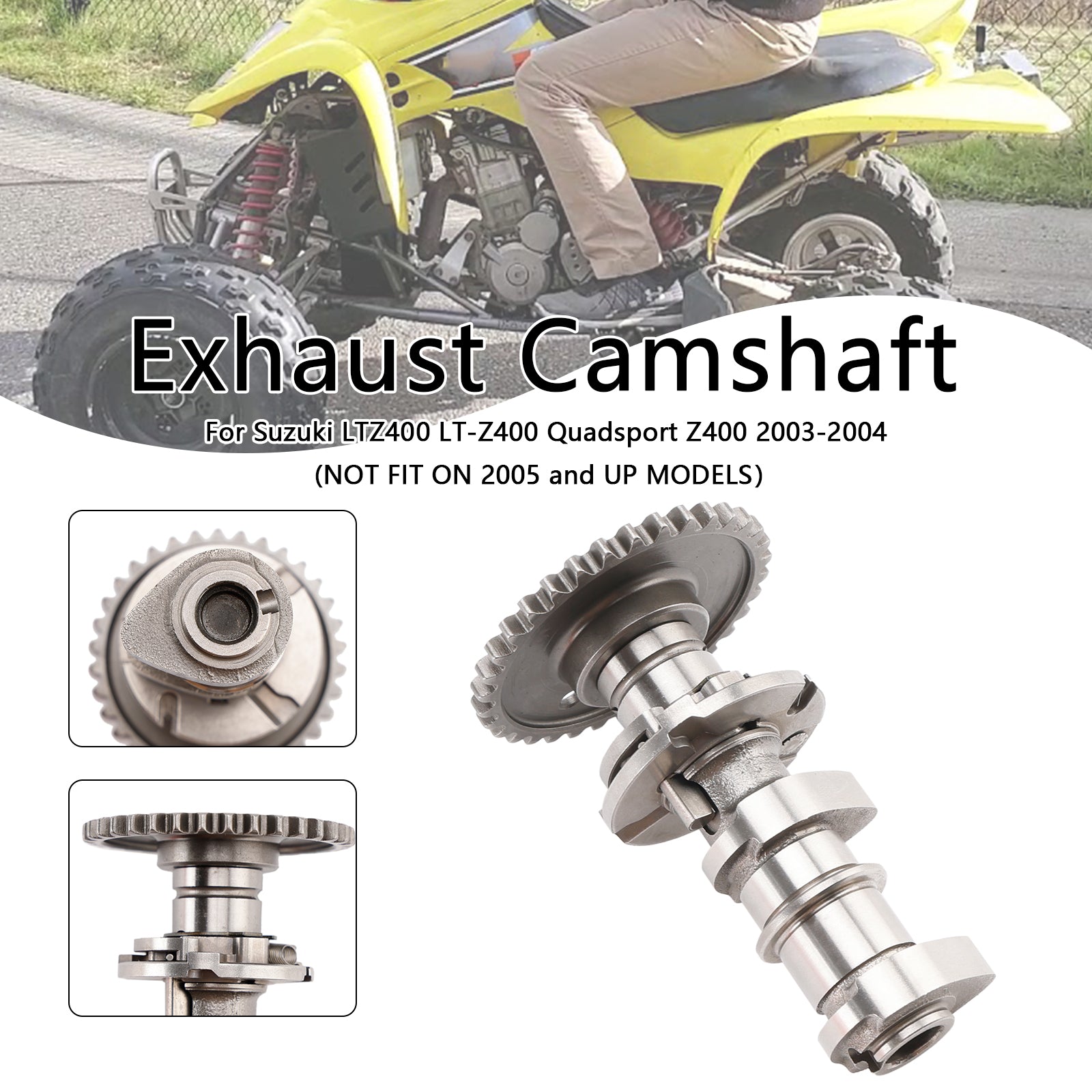 2003 2004 Suzuki LTZ400 LT-Z400 Quadsport Z400 Árbol de levas de escape 12720-07G00
