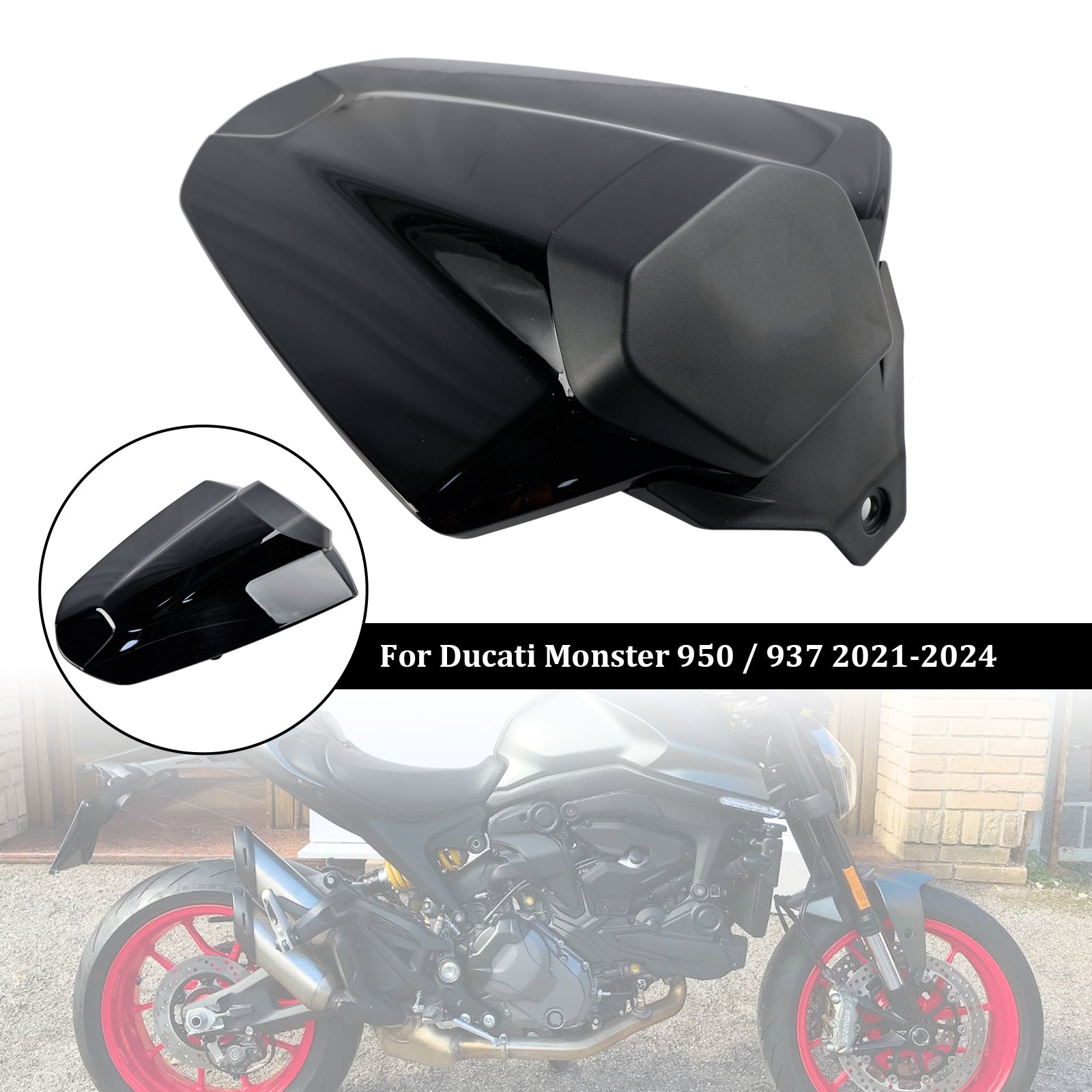 2021-2024 Ducati Monster 950 937 Hale baksete deksel Fairing Cowl