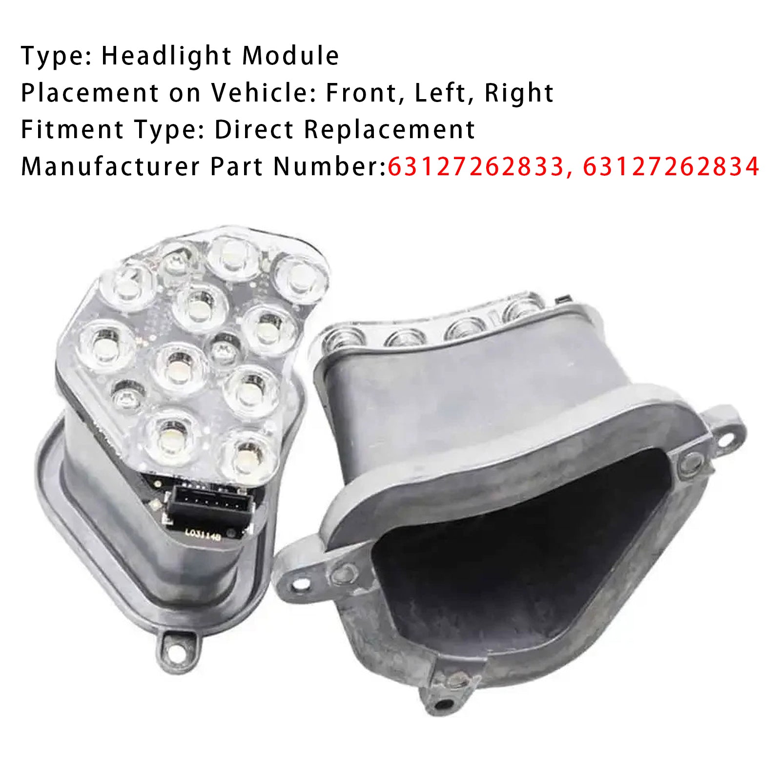 Venstre+høyre blinklys Lysmodul for BMW 5-serie 535i 550i XDrive F07 10-17