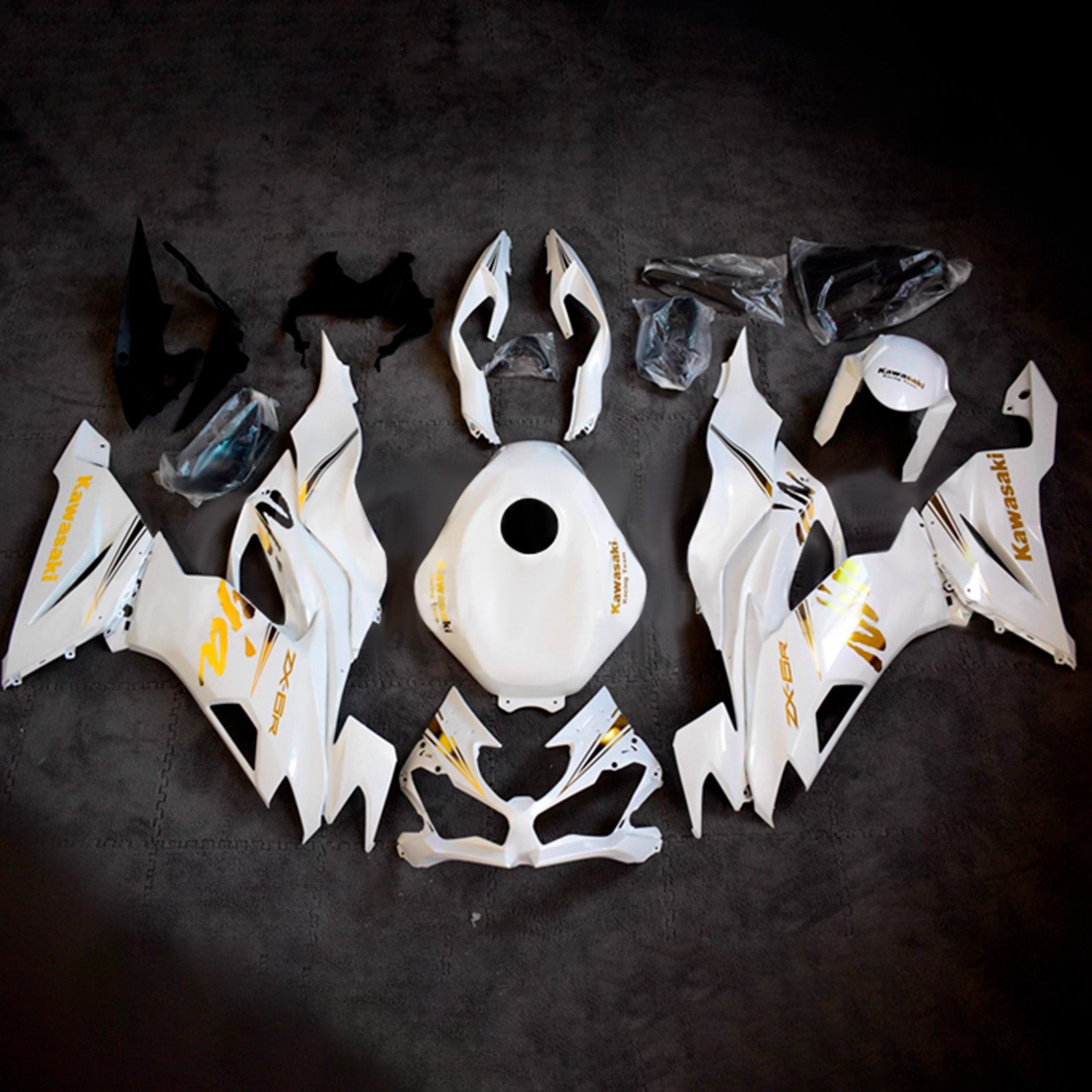 Injection Fairing Kit Bodywork Plastic ABS fit For Kawasaki ZX6R 2019-2023