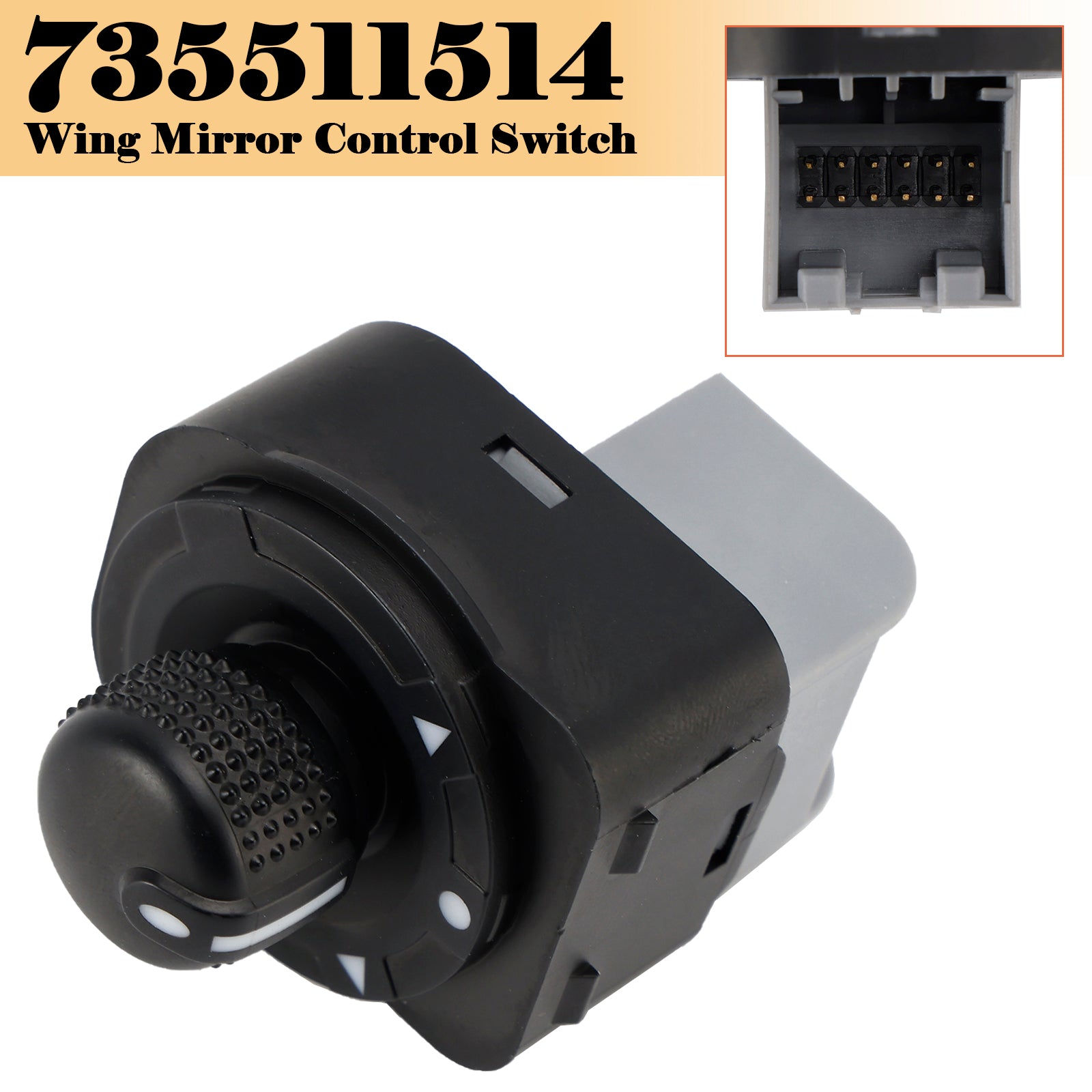 Wing Mirror Control Switch 735511514 for Fiat Fiorino Qubo Doblo Peugeot Bipper