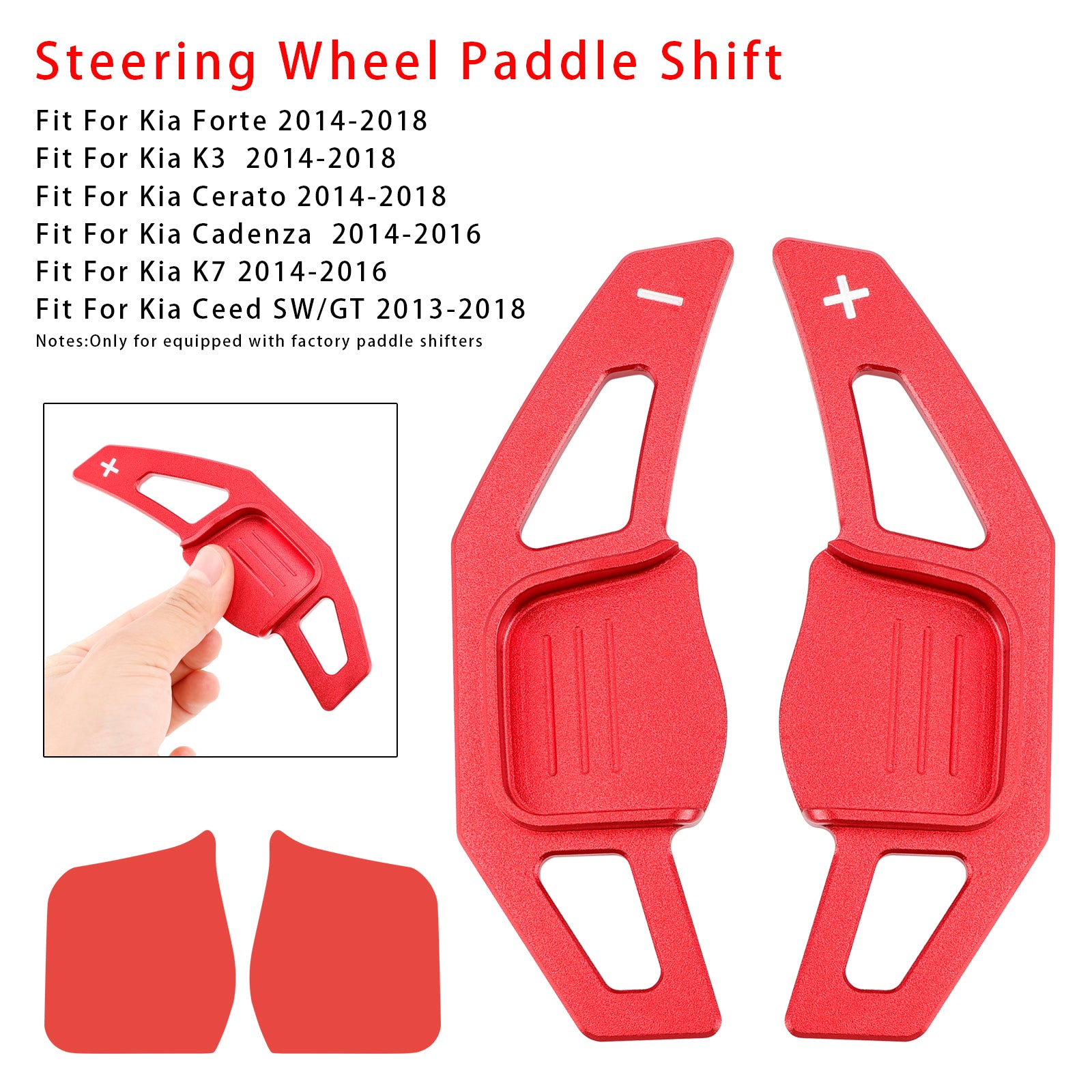 Extension de levier de vitesse au volant, pour Kia Forte Cadenza, en aluminium