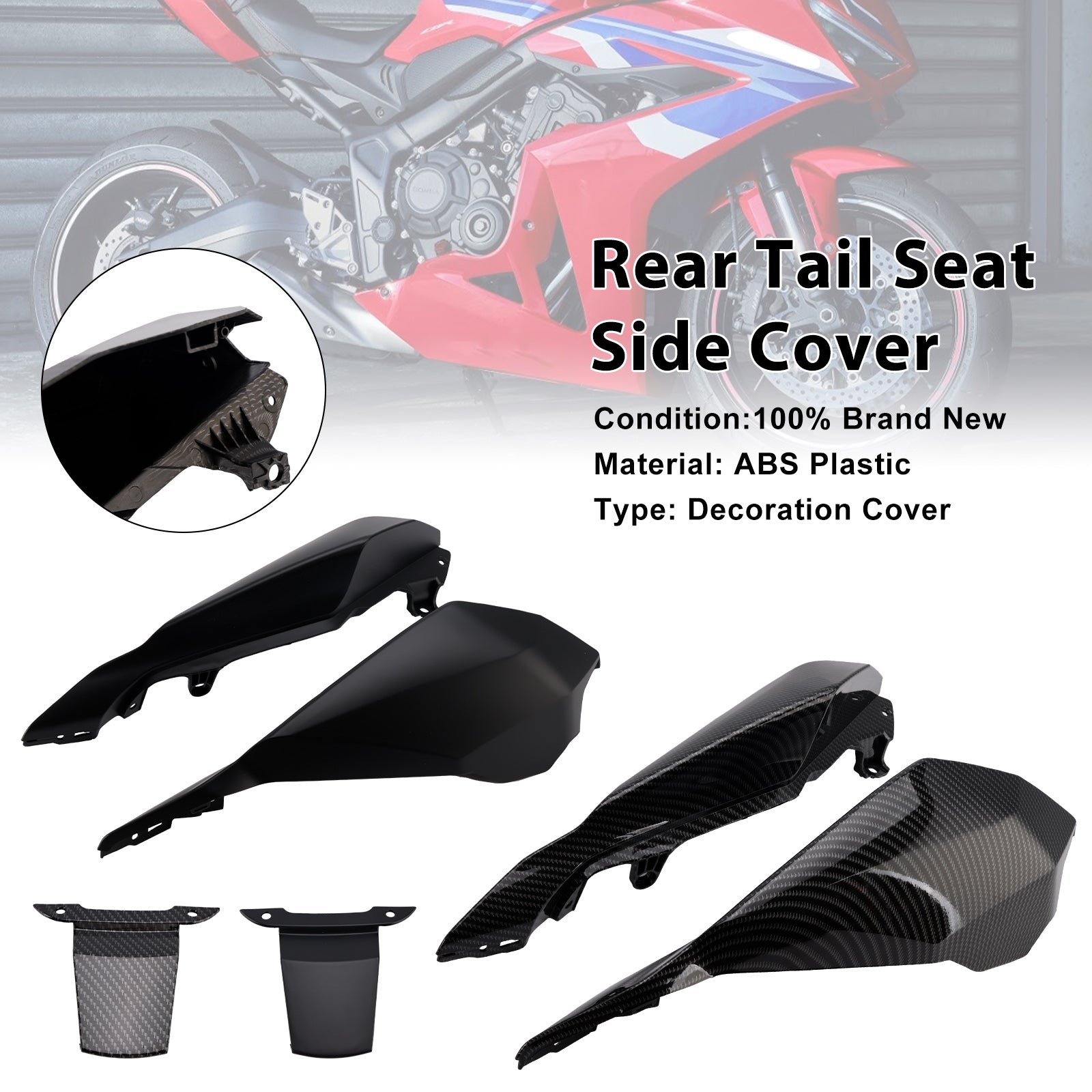 2024-2025 HONDA CBR650R CB650R Zadné chvostové sedadlá na strane krytu