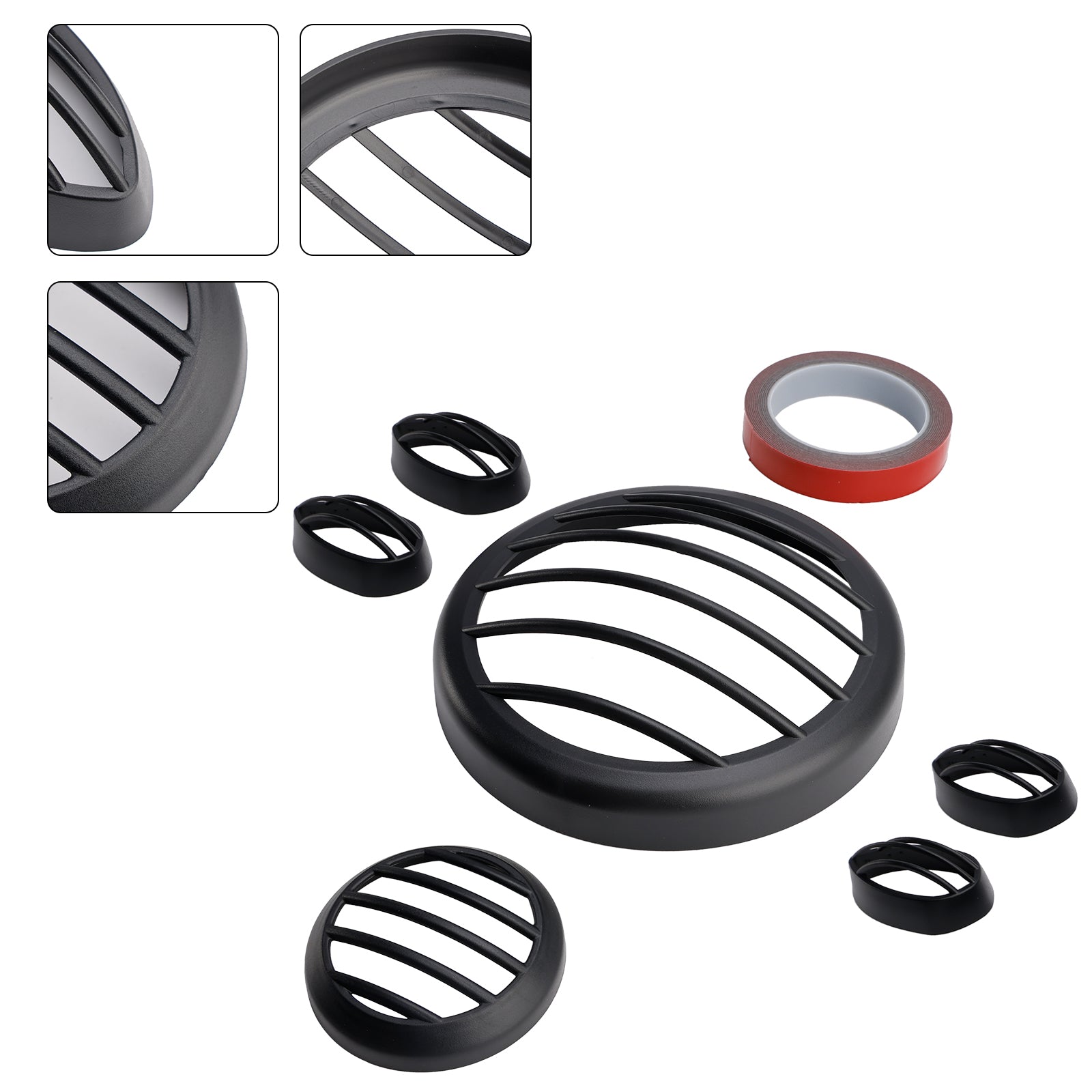 2023-2024 Yamaha Pg-1 Kit de rejilla protectora para faros delanteros, color negro
