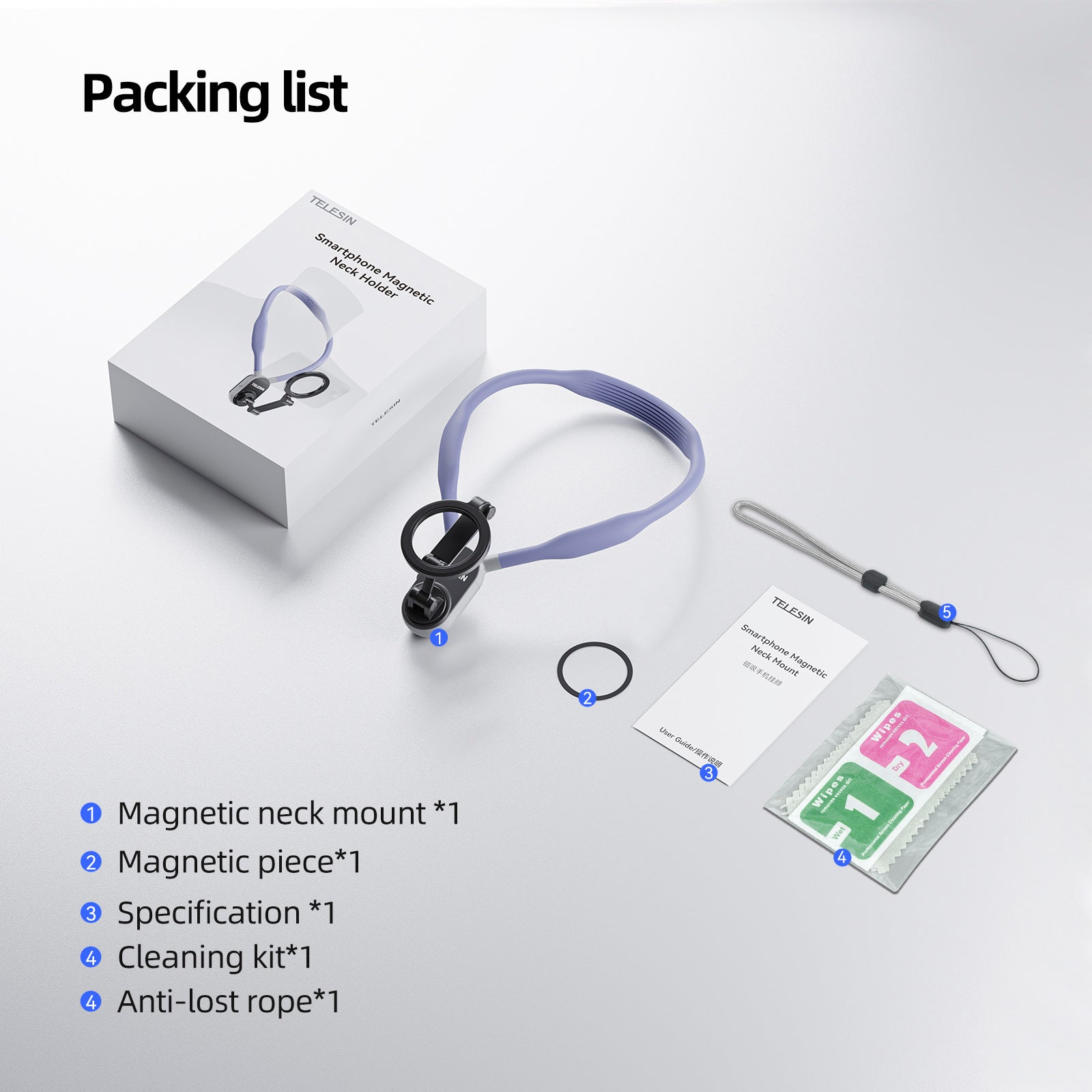 Magsafe mobiele telefoon magnetische nekhalterbeugel Quick Release schokabsorptie