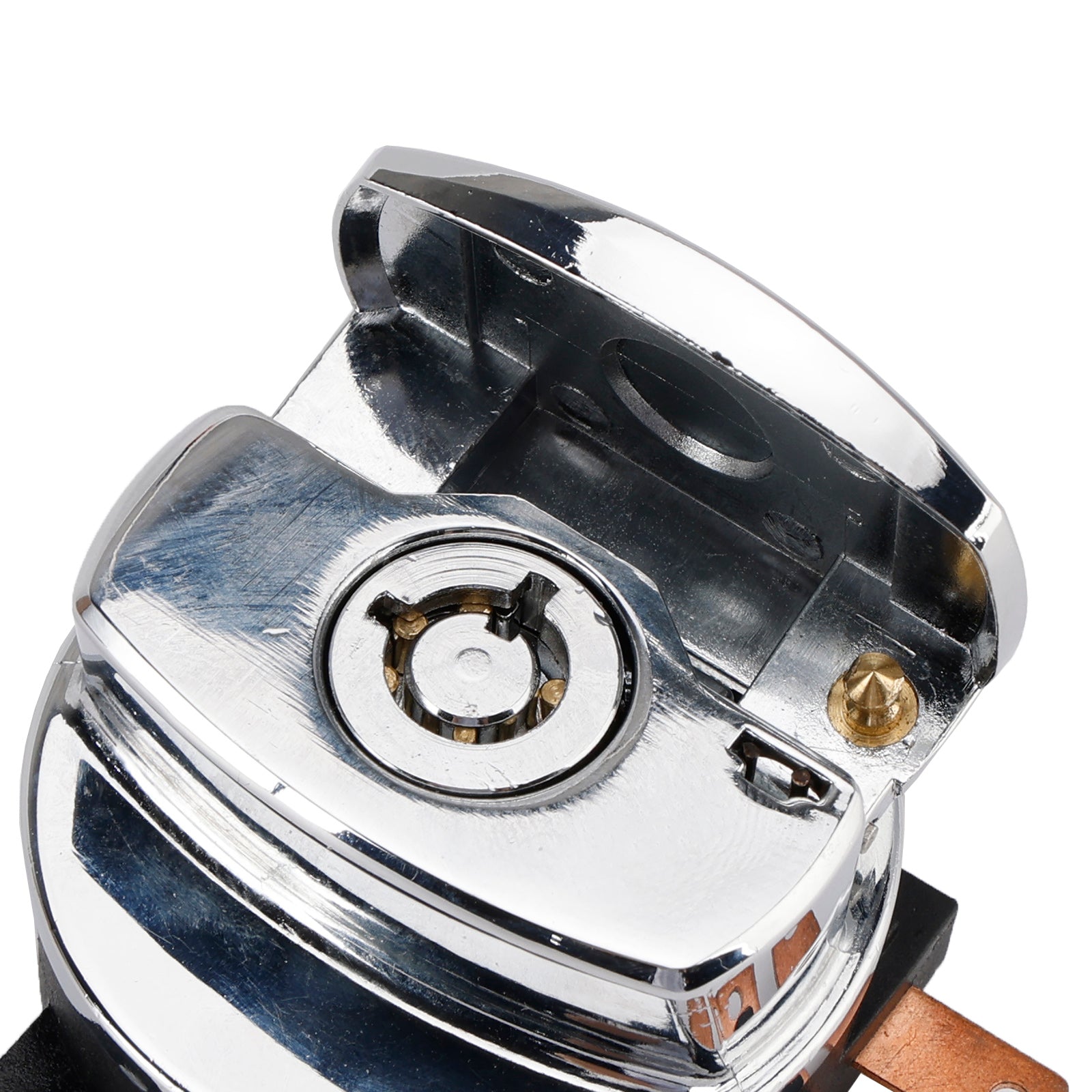 Chrome contactslot met sleutels voor Dyna FXDWG 96-10 Softail FXST FLST 00-10