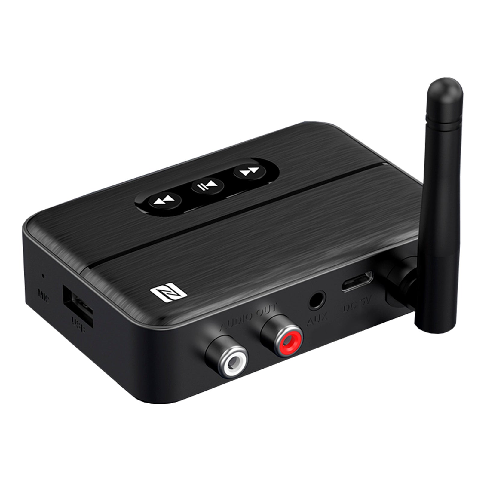 Receptor de audio NFC Bluetooth 5.4 Amplificador AUX/RCA Unidad flash USB para reproducir música