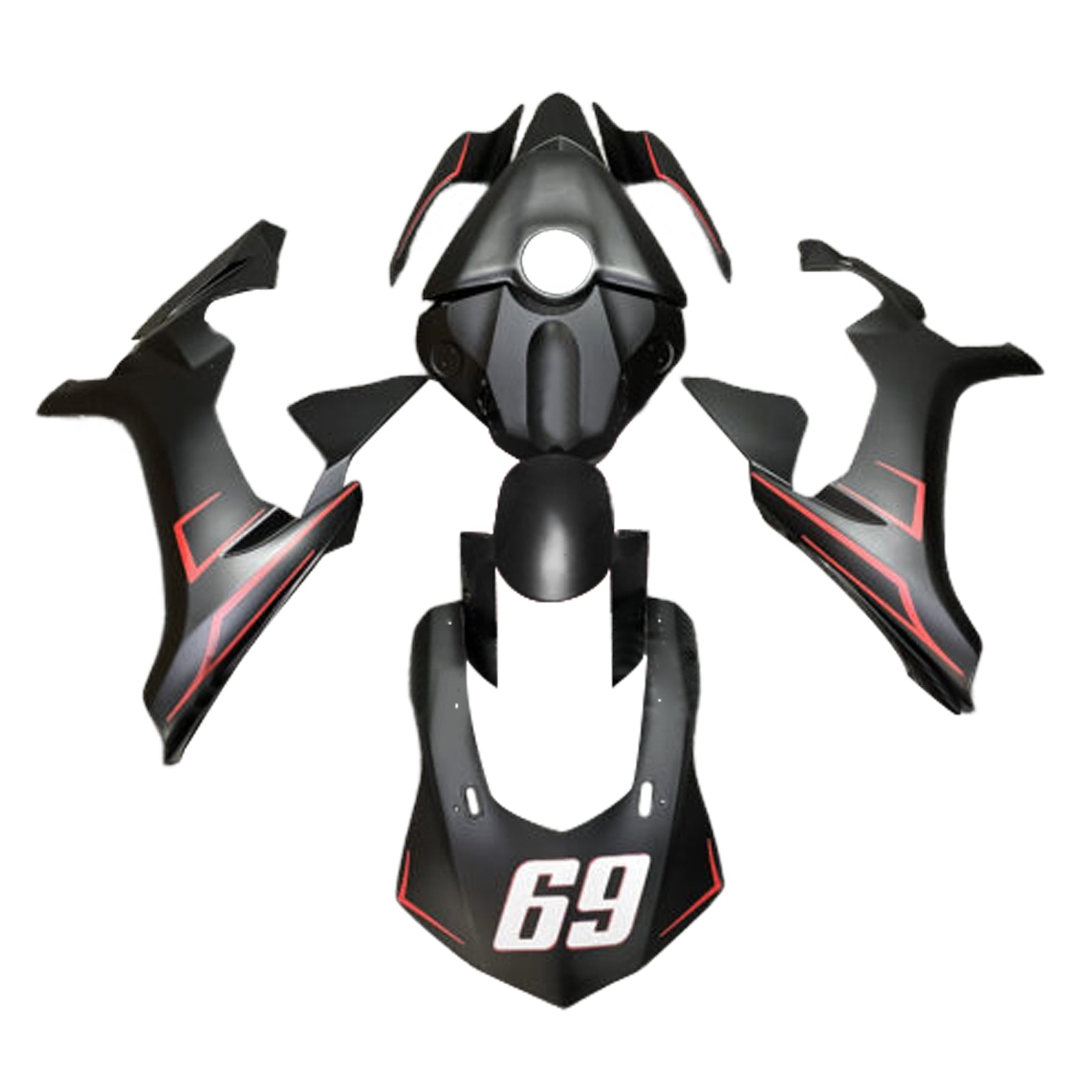 Kit de carénage d'injection carrosserie plastique ABS pour Yamaha YZFR1 YZF-R1 2015-2019