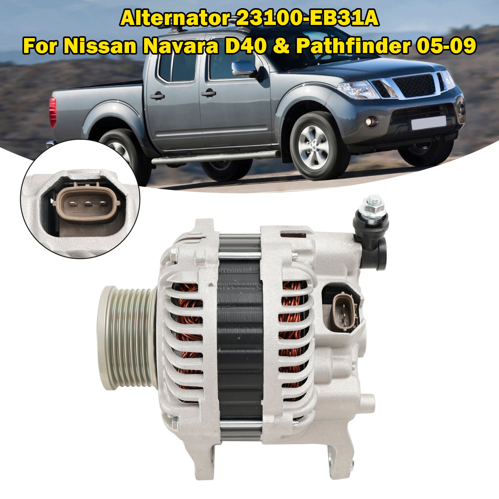 Generator 23100-EB31A för Nissan Navara D40 Pathfinder 2.5 DCI R51 2005-2009